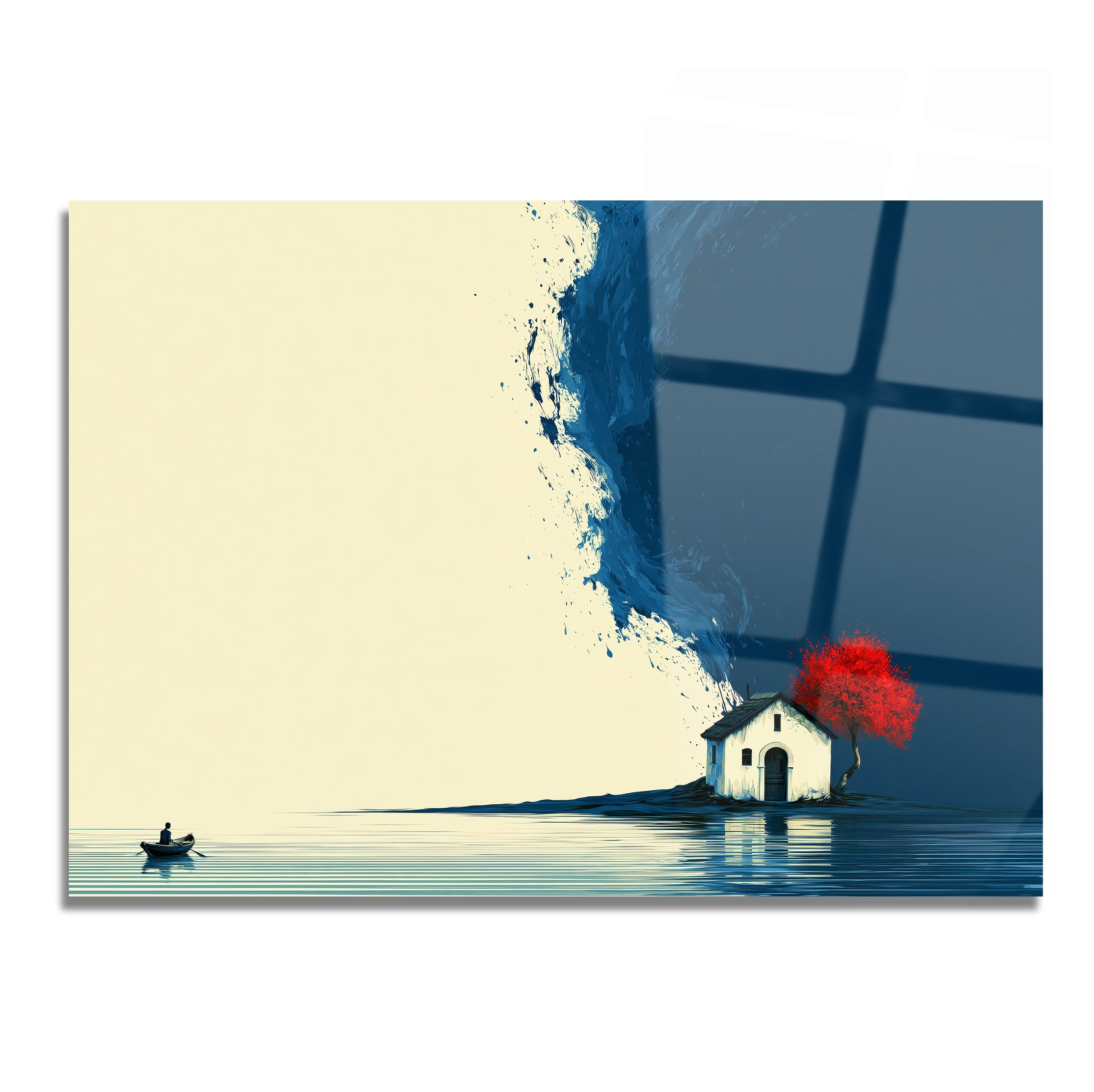 Horizontal Art-Themed Tempered Glass Wall Art 570