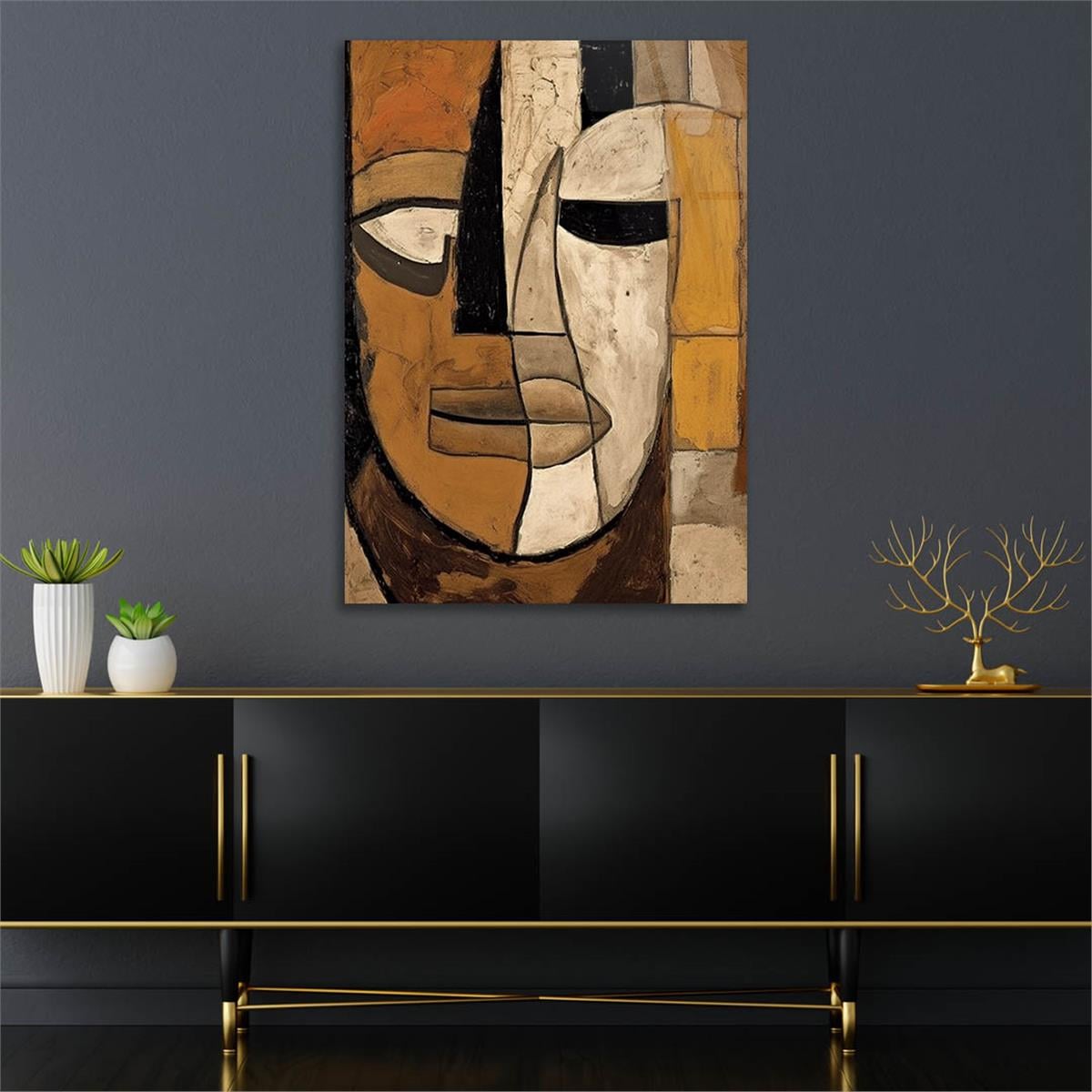Vertical Tempered Glasss Wall Arts Art-Themed239