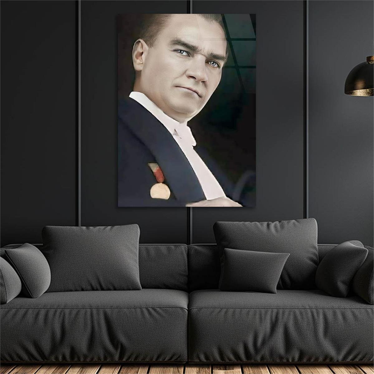 Dikey VatanTemalı Cam Tablo 229