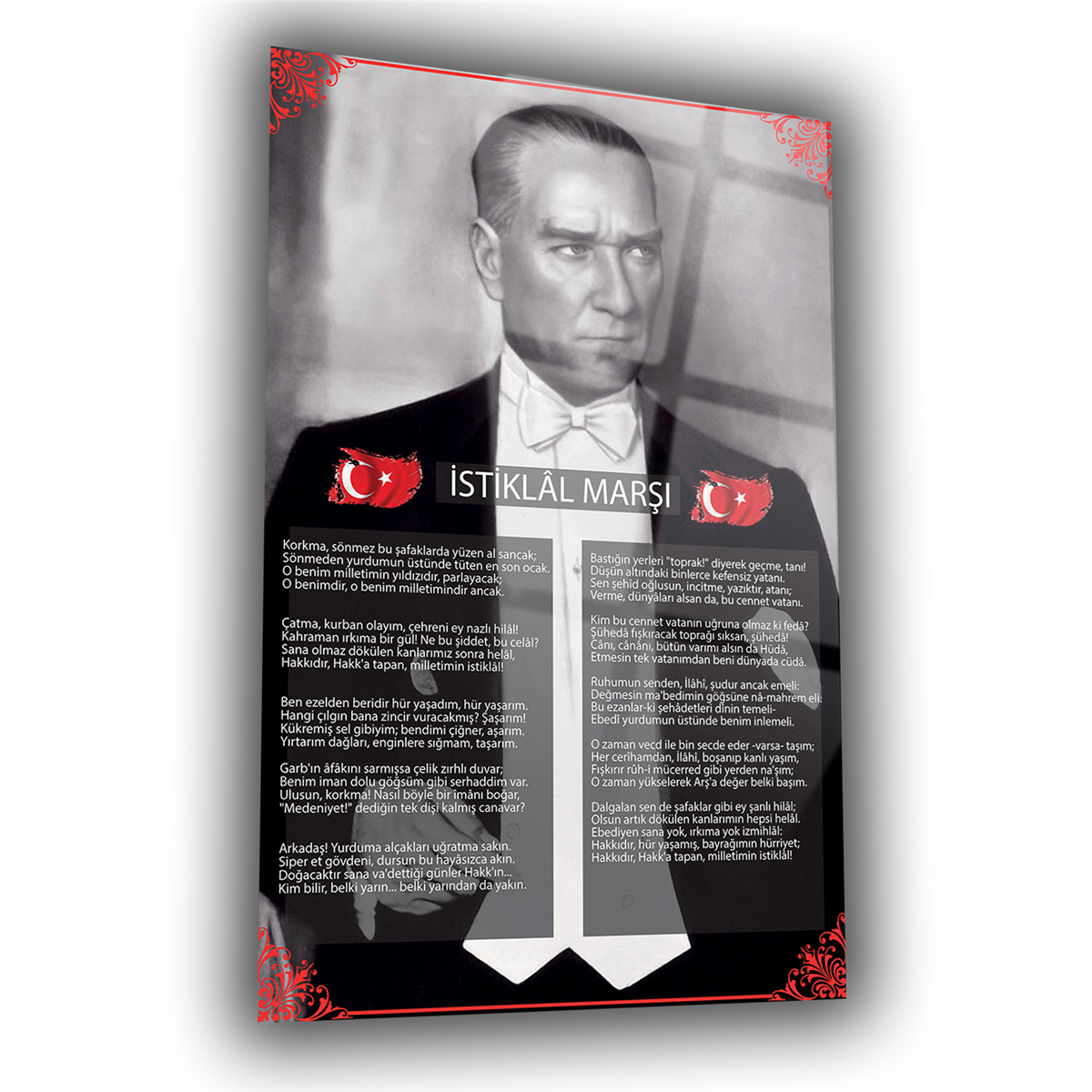 Dekoratif Atatürk İstiklal Marşı Duvar Tablosu