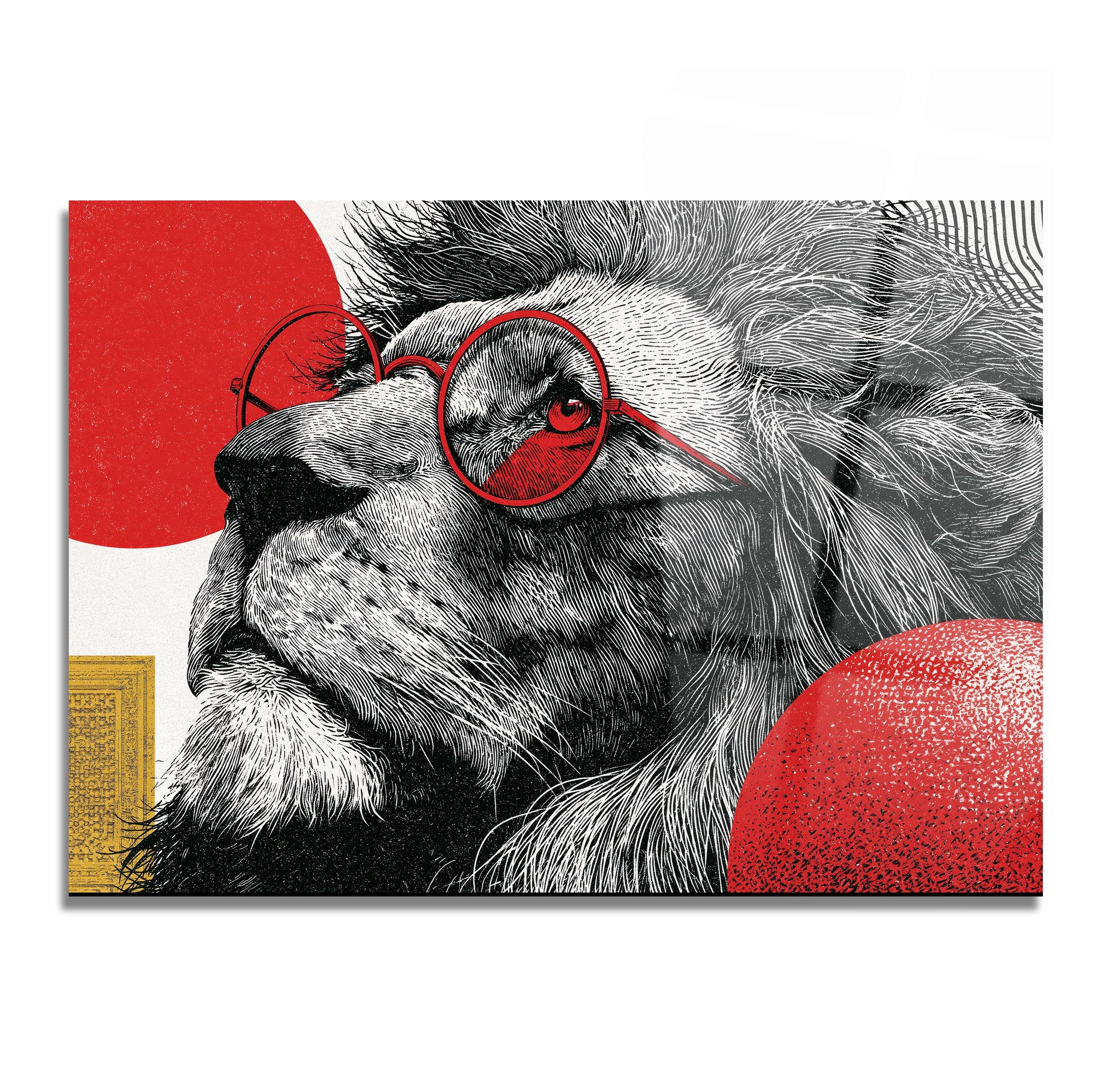 Horizontal Art-Themed Tempered Glass Wall Art 572