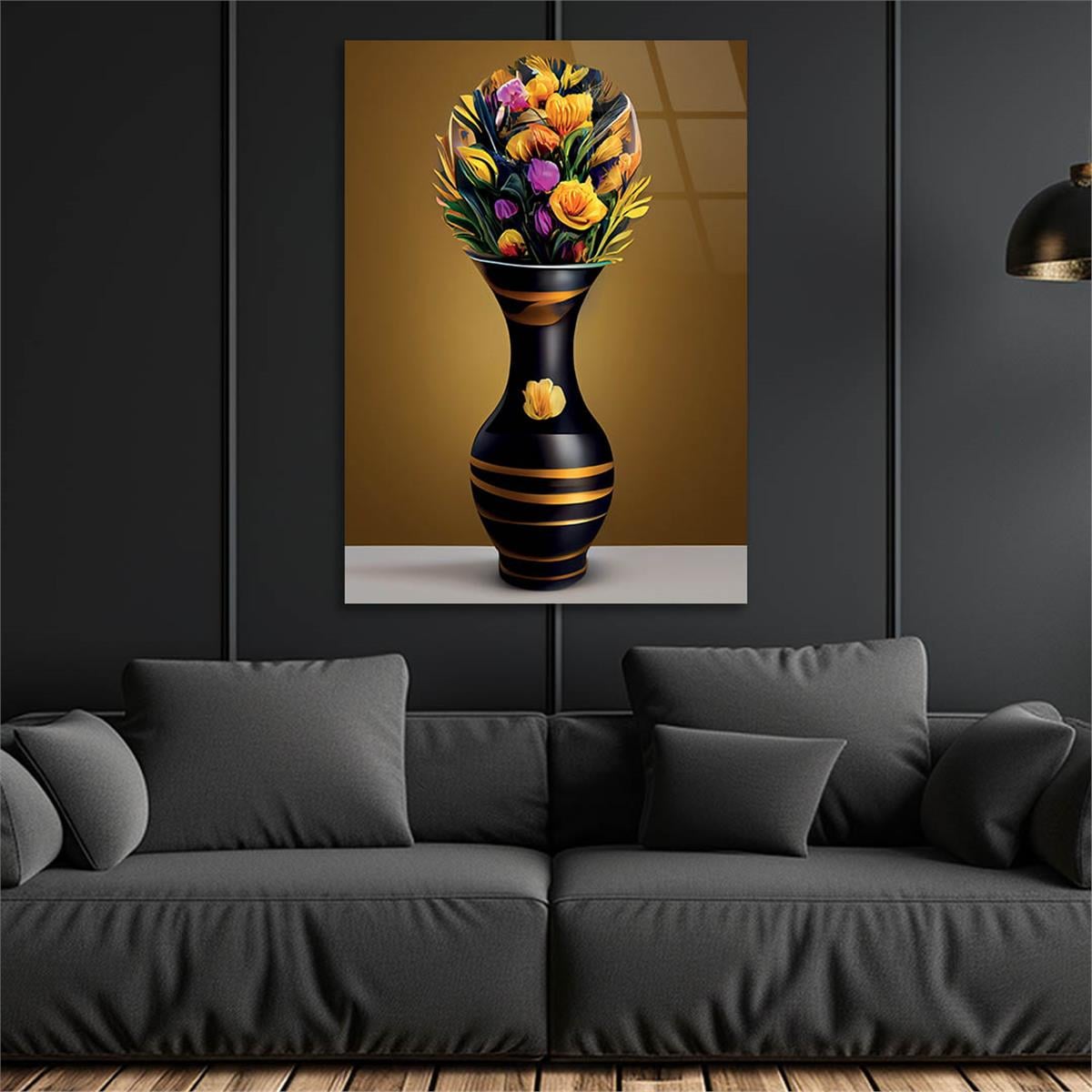 Vertical Tempered Glasss Wall Arts Art-Themed266