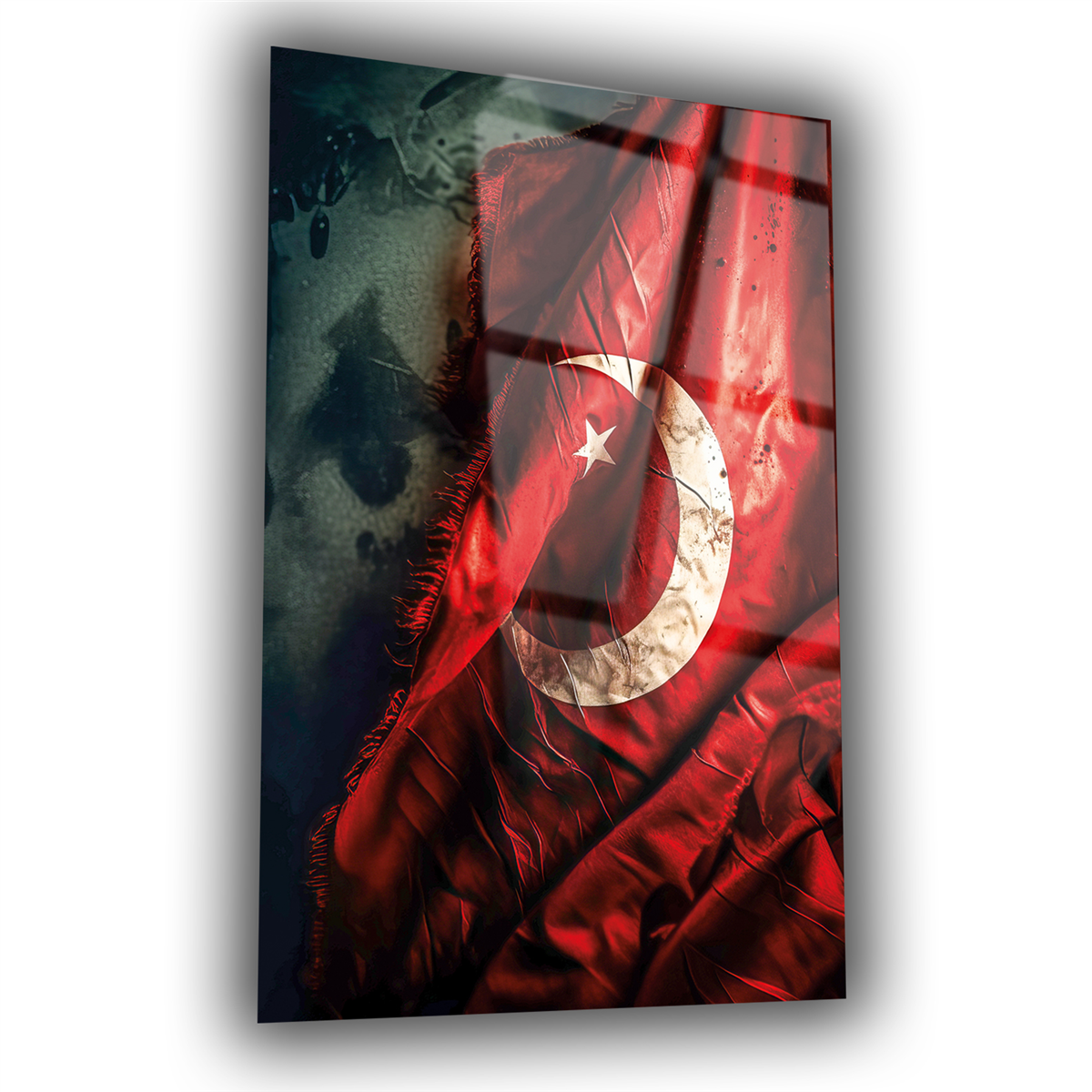 Dikey VatanTemalı Cam Tablo 158