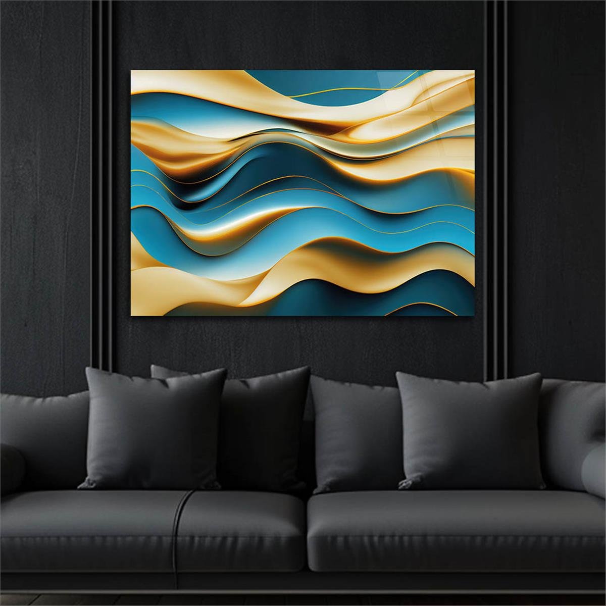 Horizontal Art-Themed Tempered Glass Wall Art 309