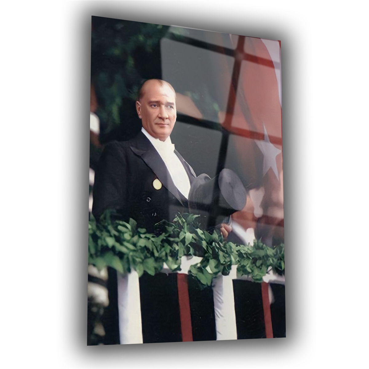MUSTAFA KEMAL ATATÜRK GÖRSELLİ CAM TABLO 