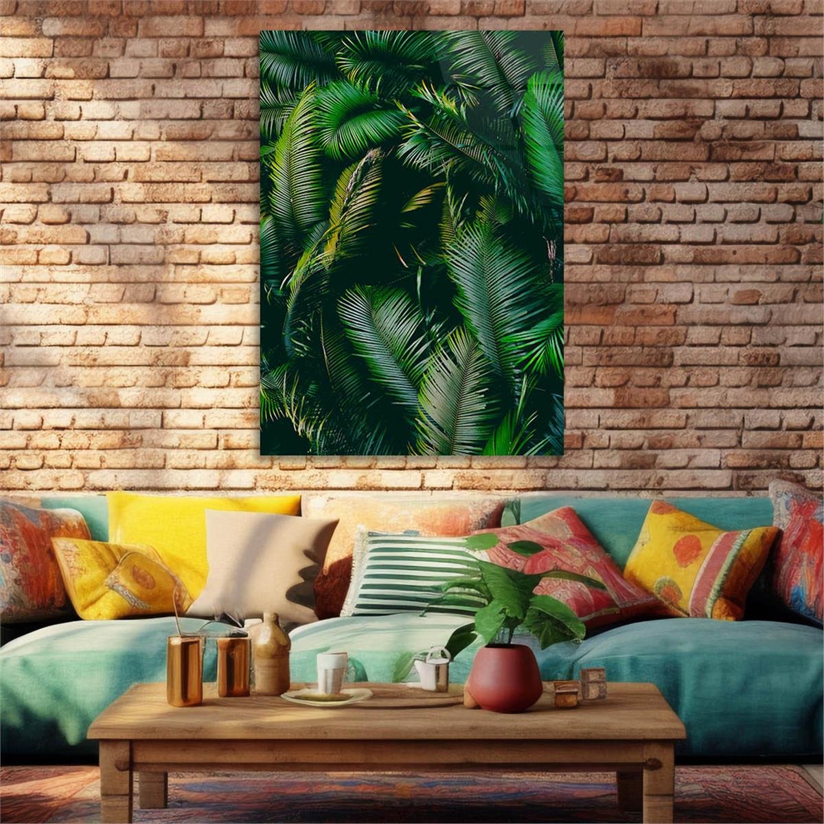 Dikey Sanat Temalı Cam Tablo 567