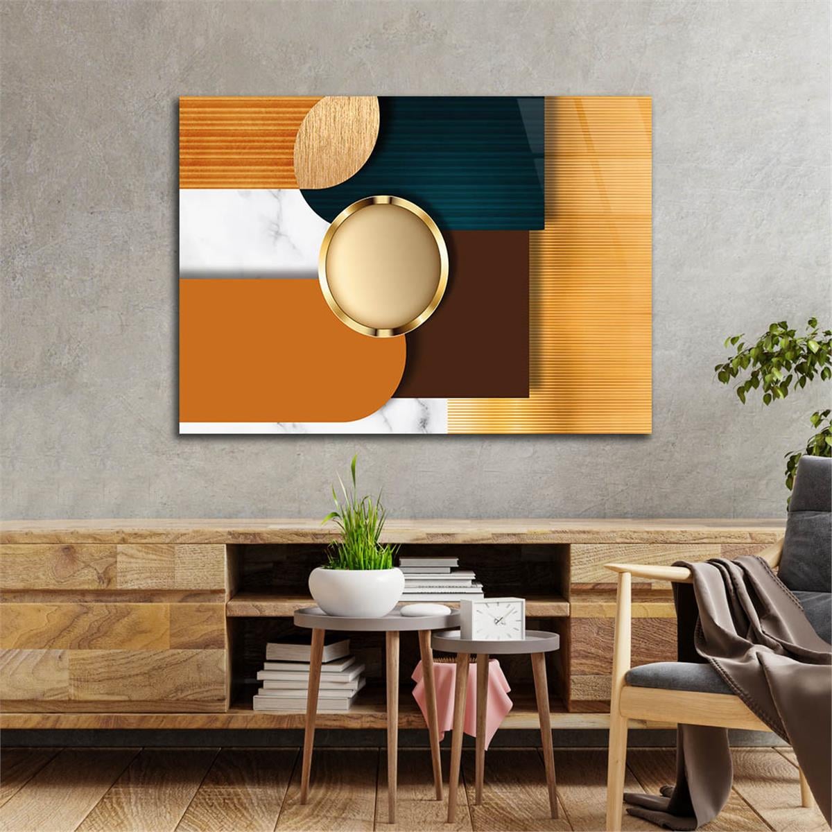 Horizontal Art-Themed Tempered Glass Wall Art 257