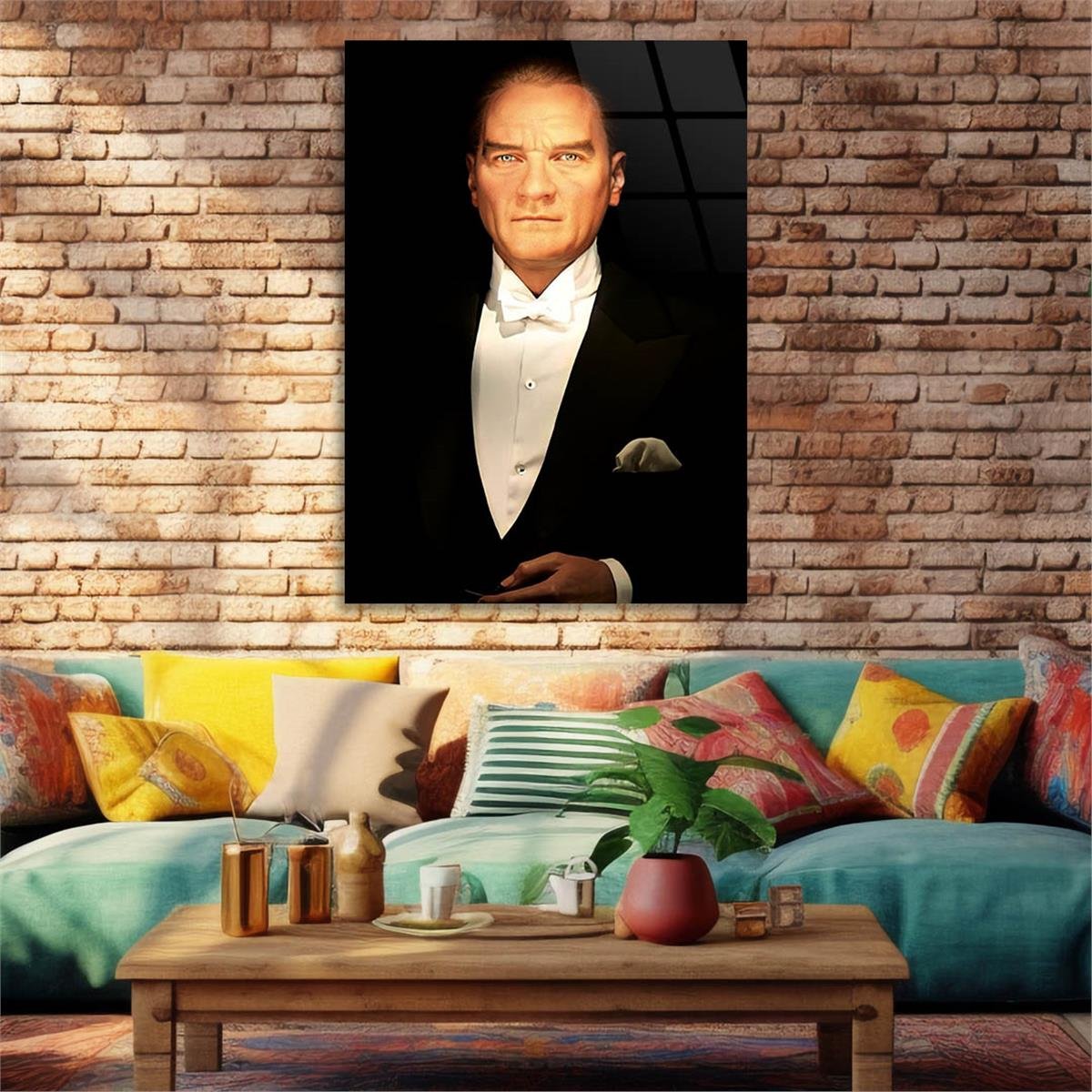 Dikey VatanTemalı Cam Tablo 188