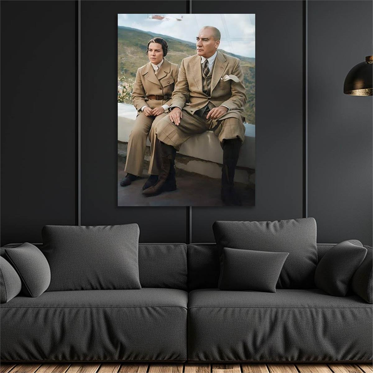 Dikey VatanTemalı Cam Tablo 261