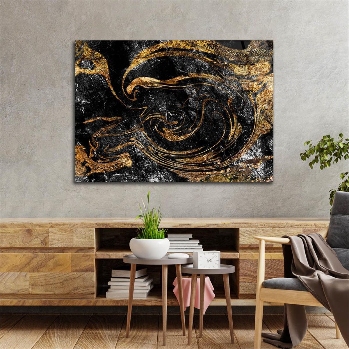 Horizontal Art-Themed Tempered Glass Wall Art 304
