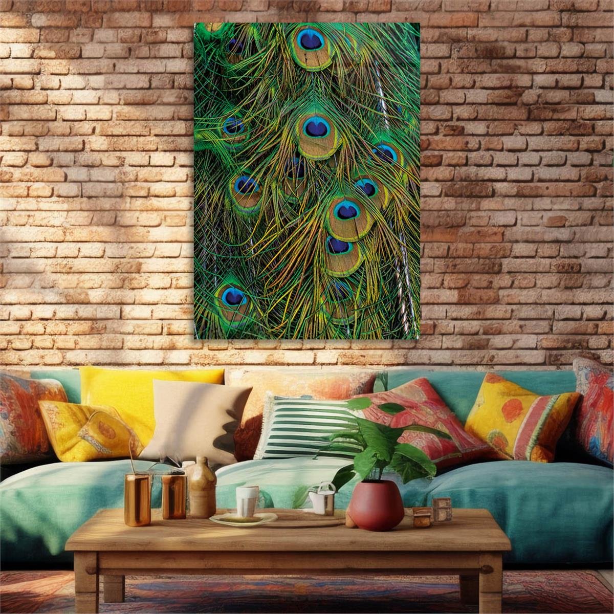 Vertical Tempered Glasss Wall Arts Natured-Themed165