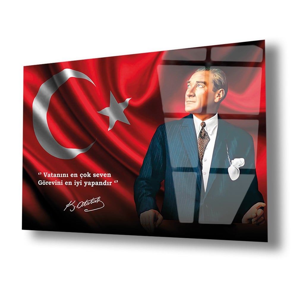 MUSTAFA KEMAL ATATÜRK CAM TABLO 