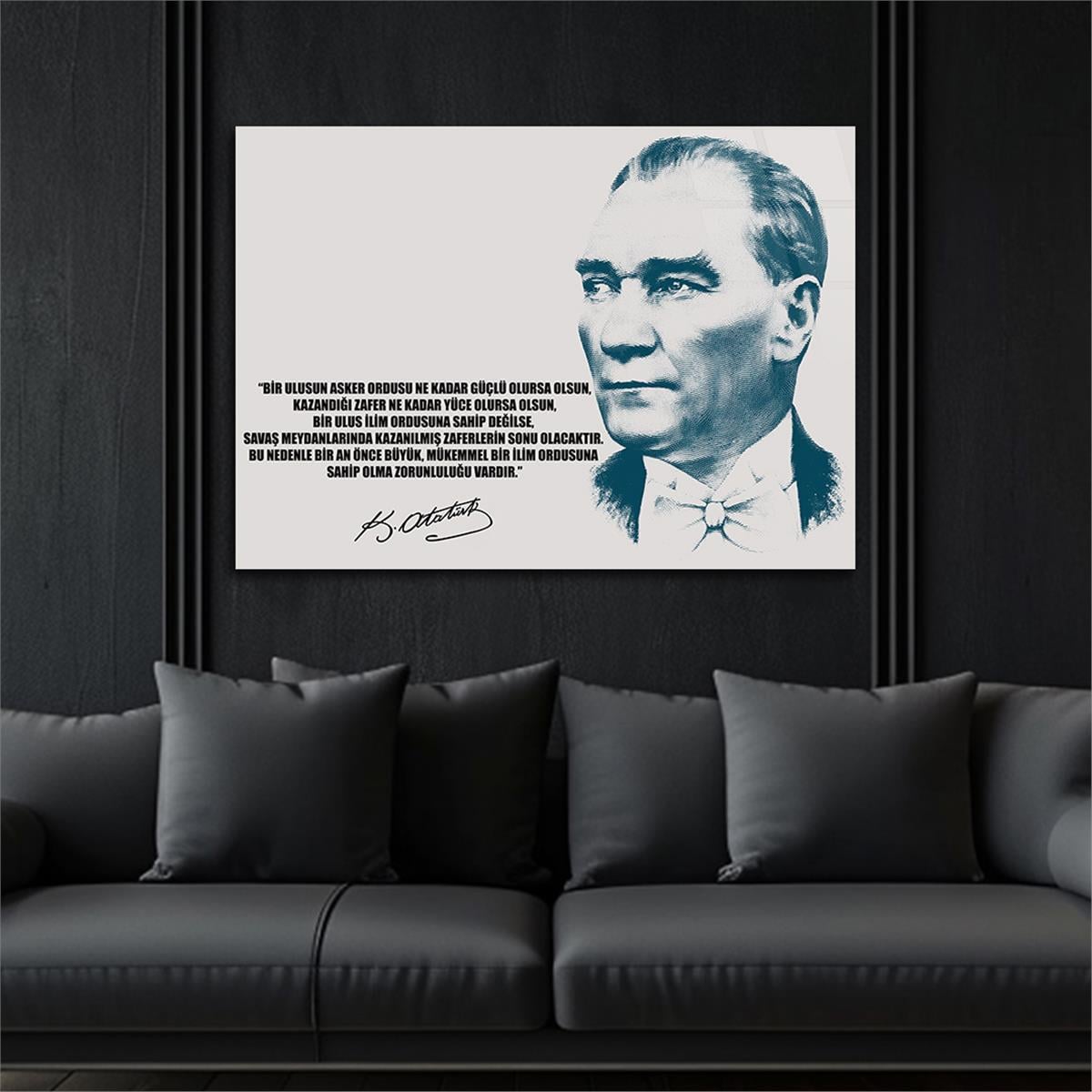 MUSTAFA KEMAL ATATÜRK Tempered Glass Wall Art