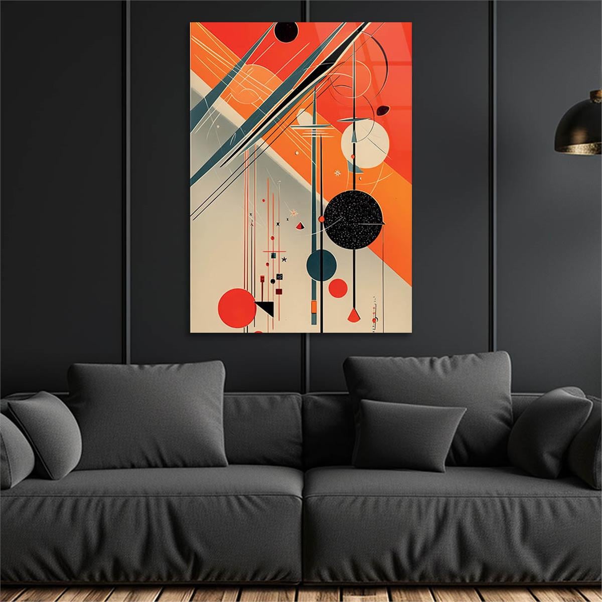 Vertical Tempered Glasss Wall Arts Art-Themed243