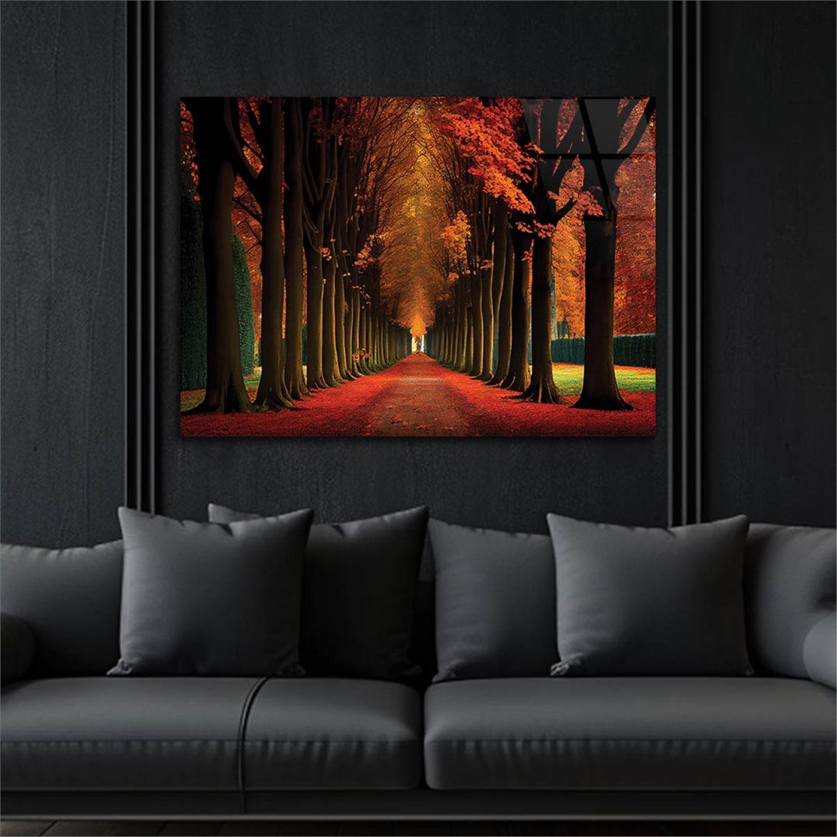 Horizontal Art-Themed Tempered Glass Wall Art 316