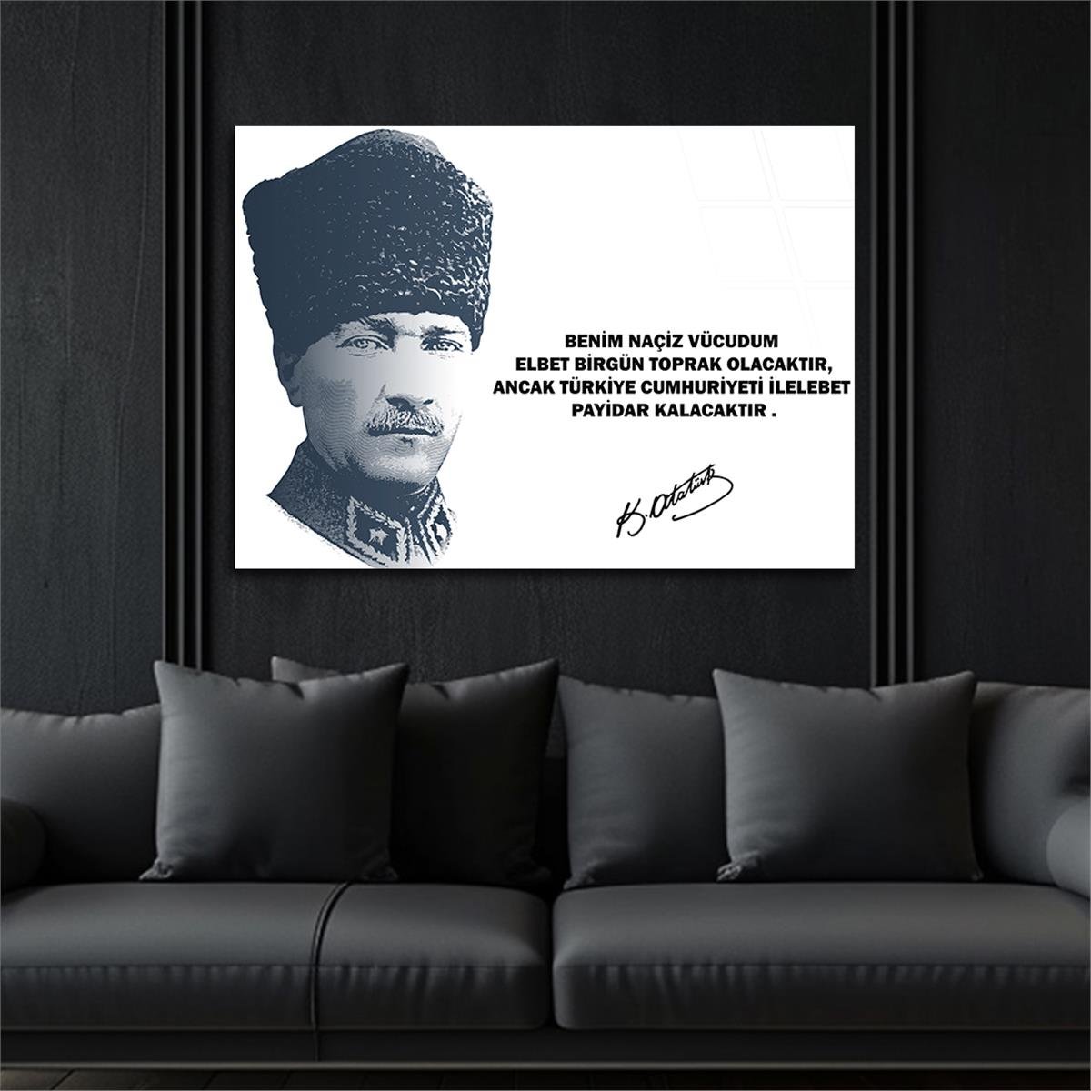 MUSTAFA KEMAL ATATÜRK Tempered Glass Wall Art