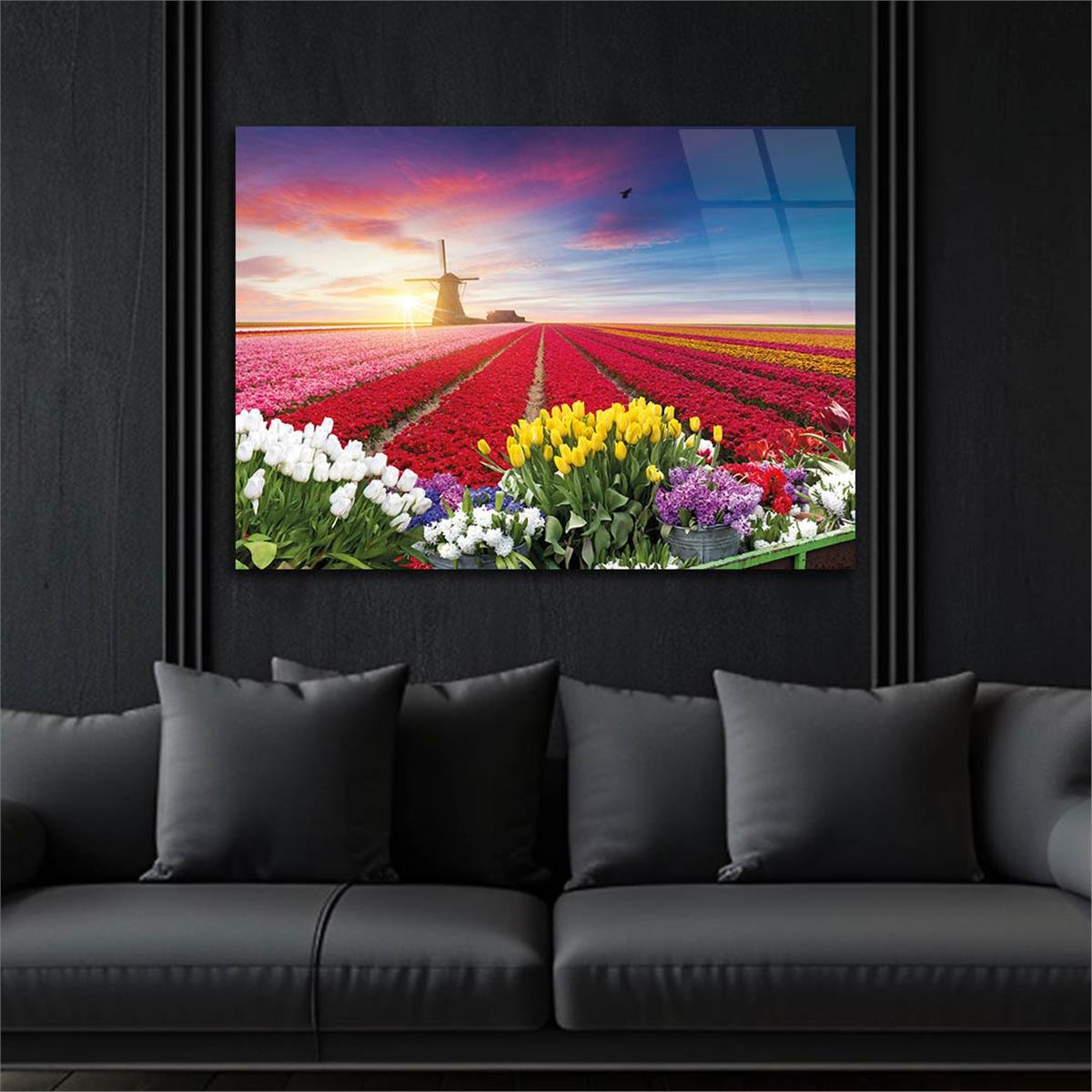 Tempered Glasss Wall Arts Natured-Themed