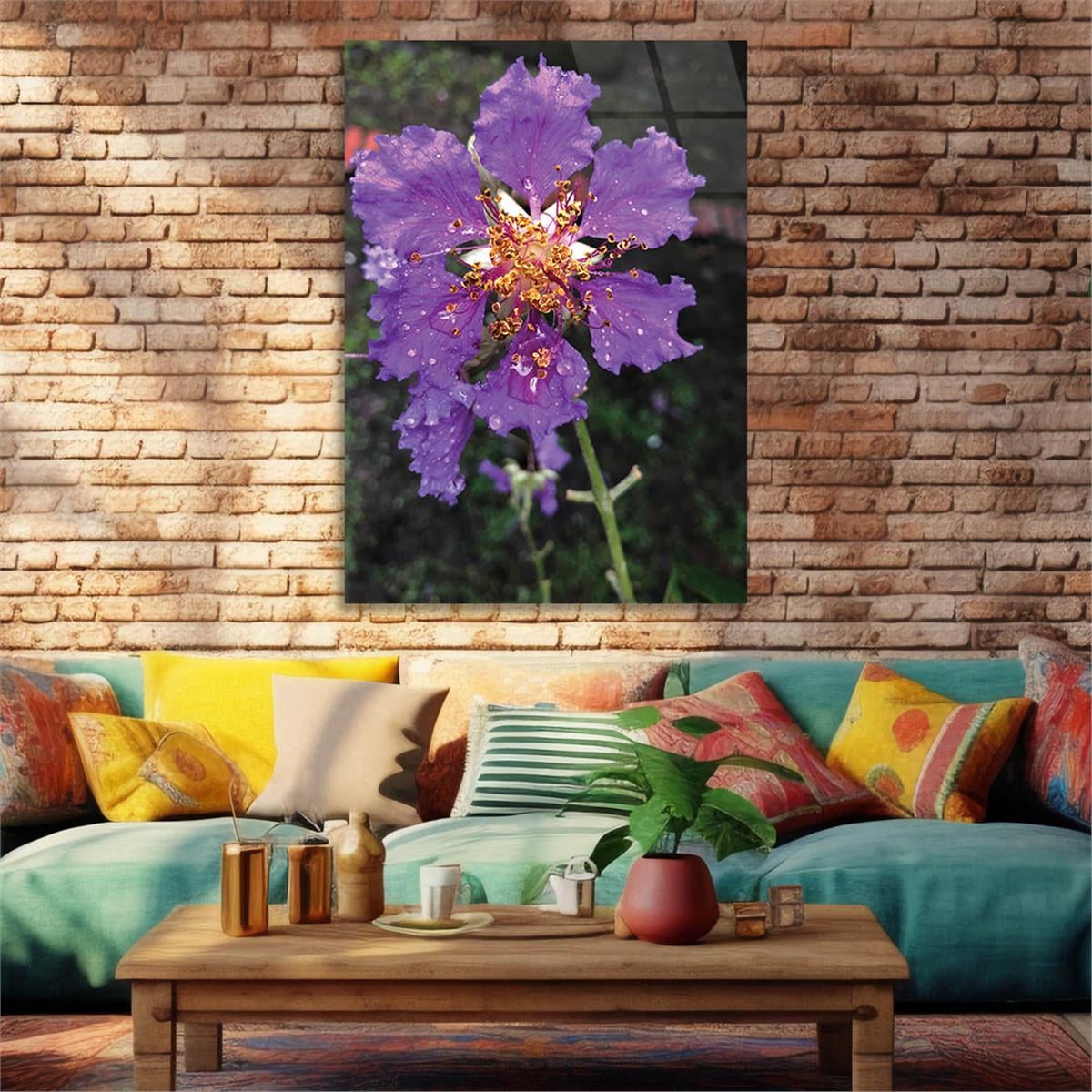Tempered Glasss Wall Arts Natured-Themed