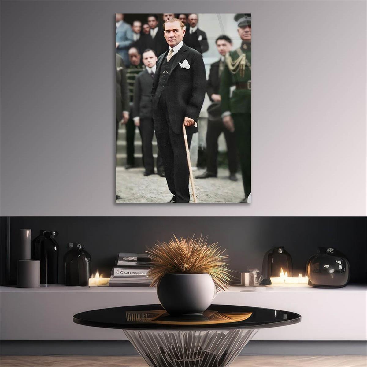 Dikey VatanTemalı Cam Tablo 218