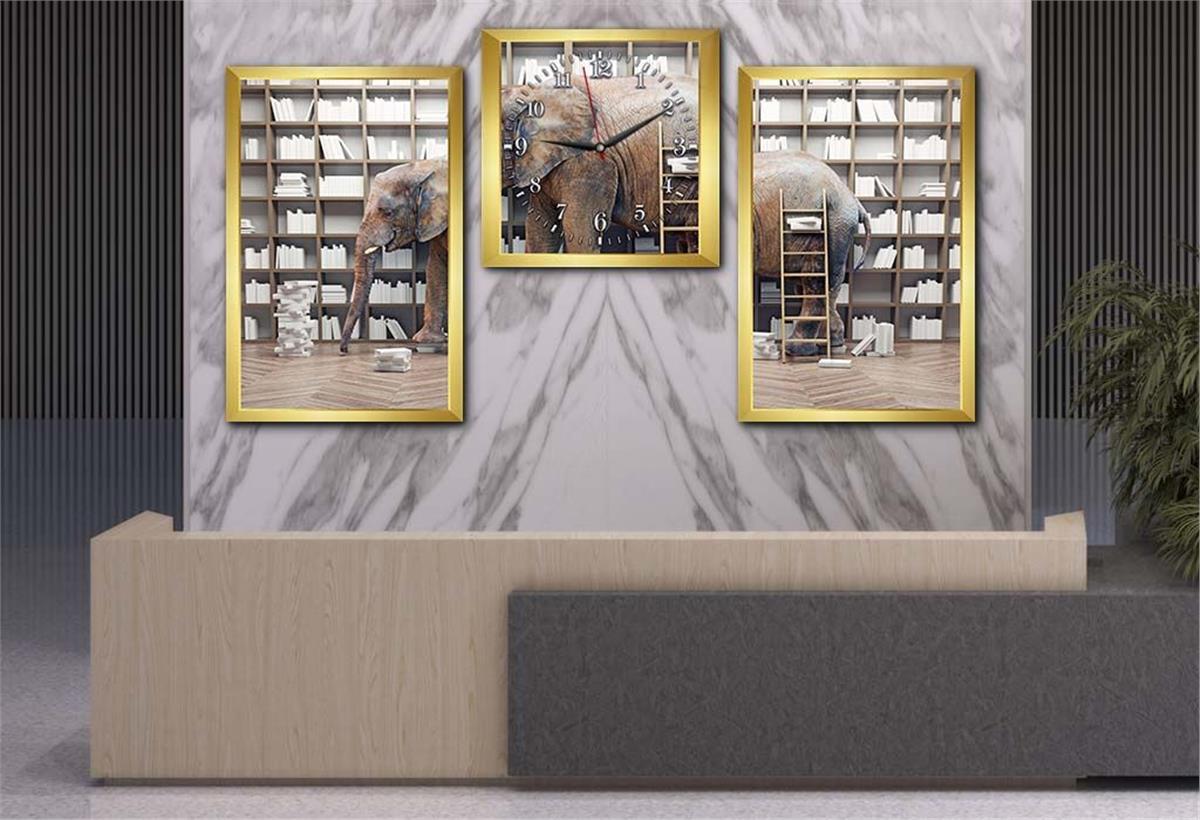 Tempered Glasss Wall Arts Art-Themed Set with Clock