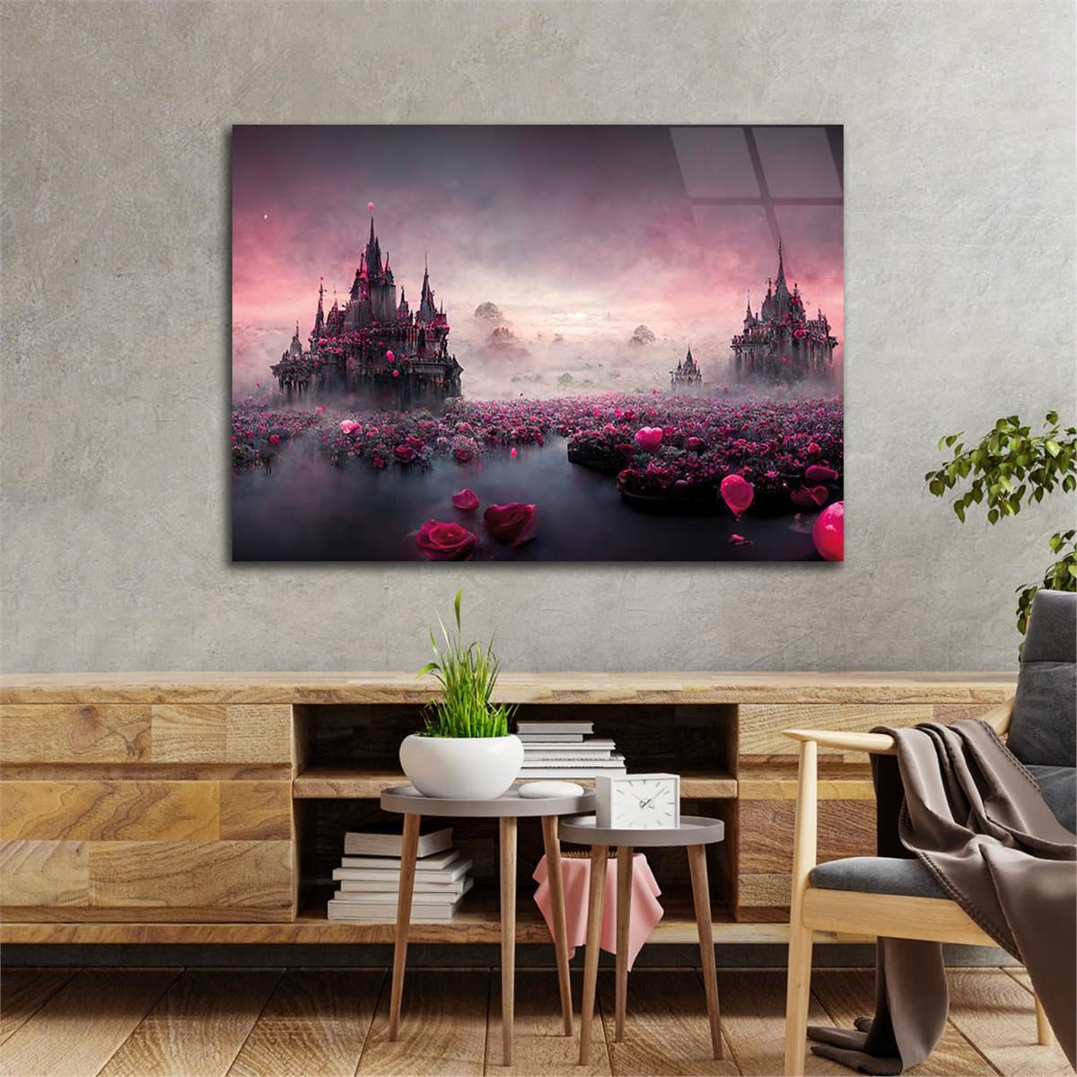 Horizontal Natured-Themed Tempered Glass Wall Art 324
