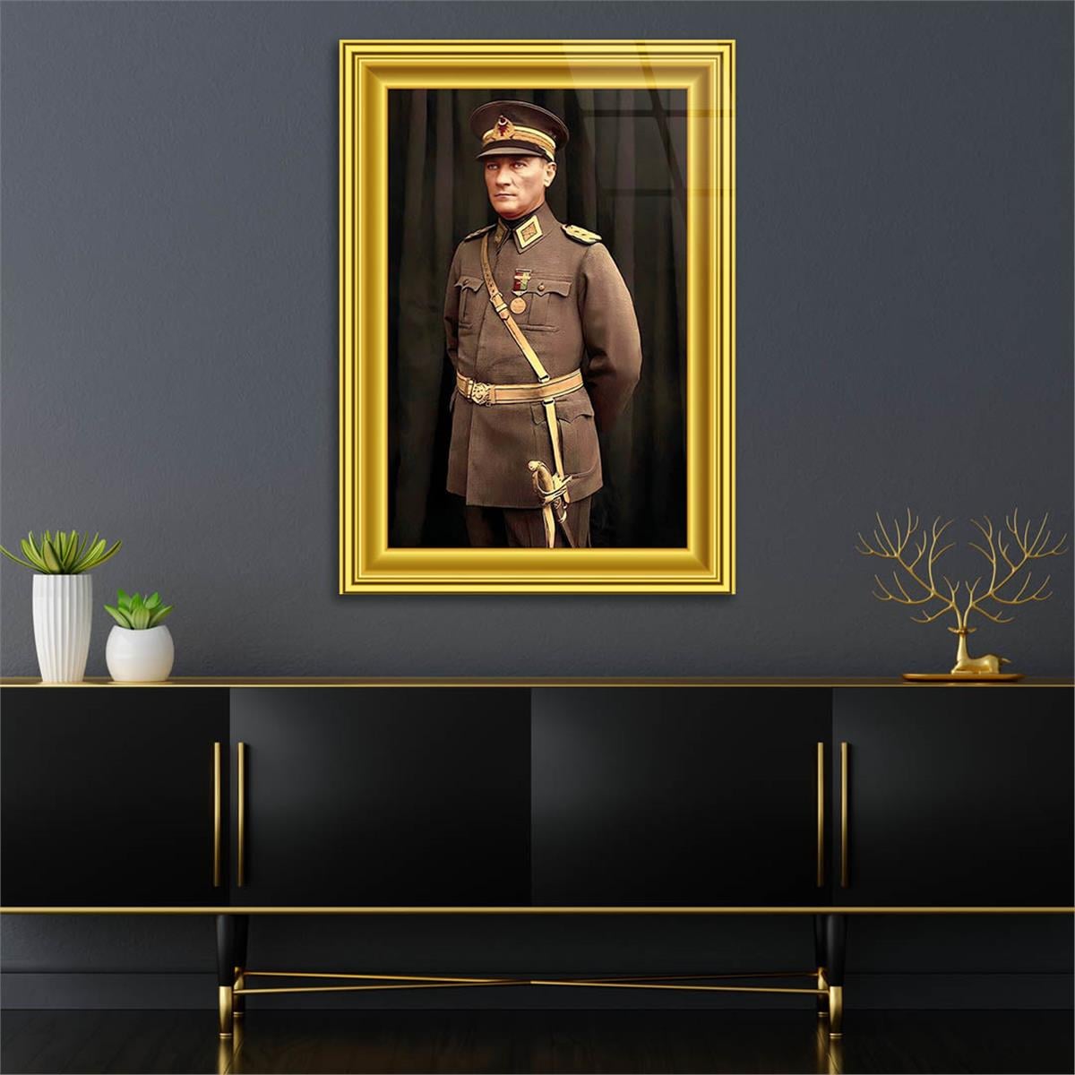 MUSTAFA KEMAL ATATÜRK Tempered Glasss Wall Art 