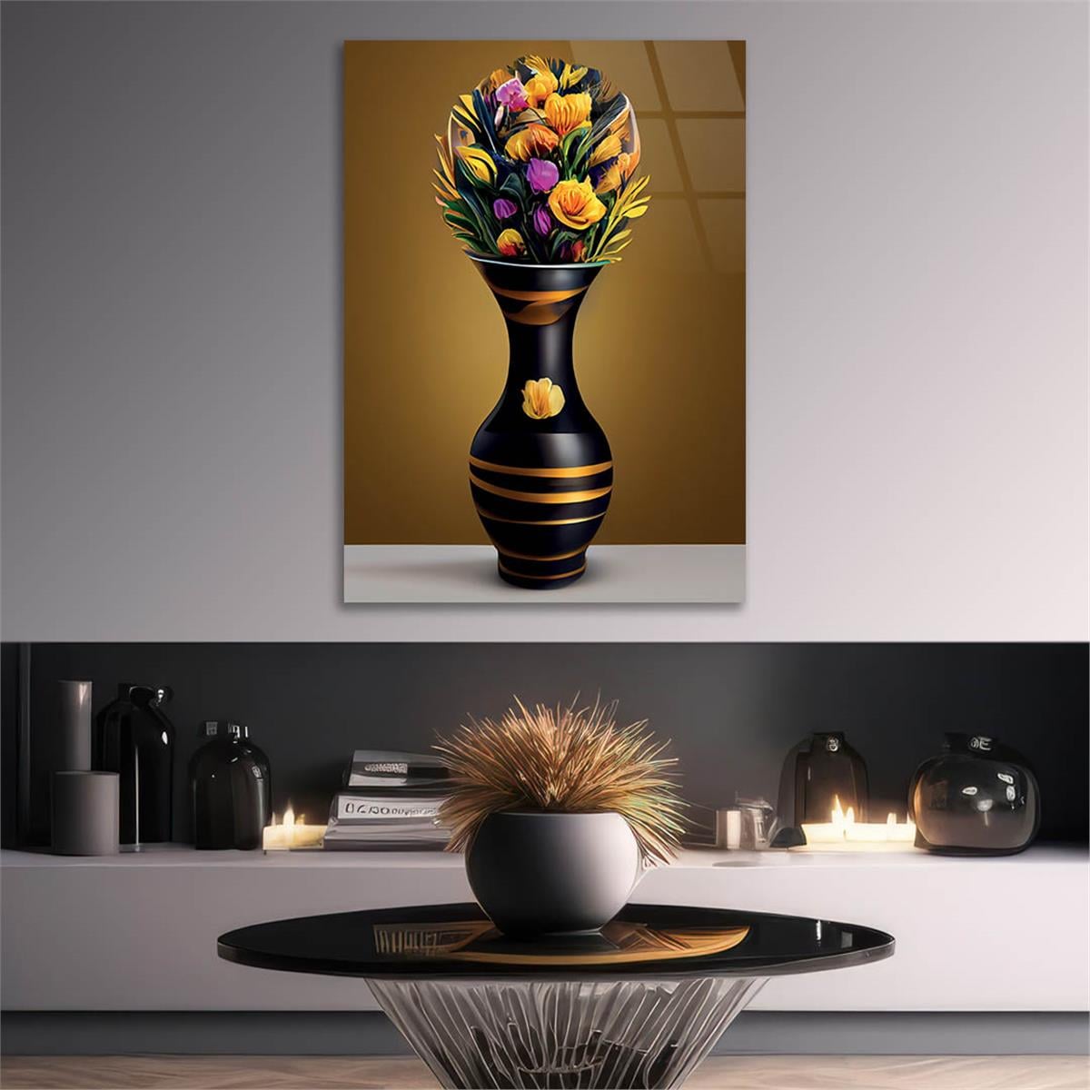 Vertical Tempered Glasss Wall Arts Art-Themed266