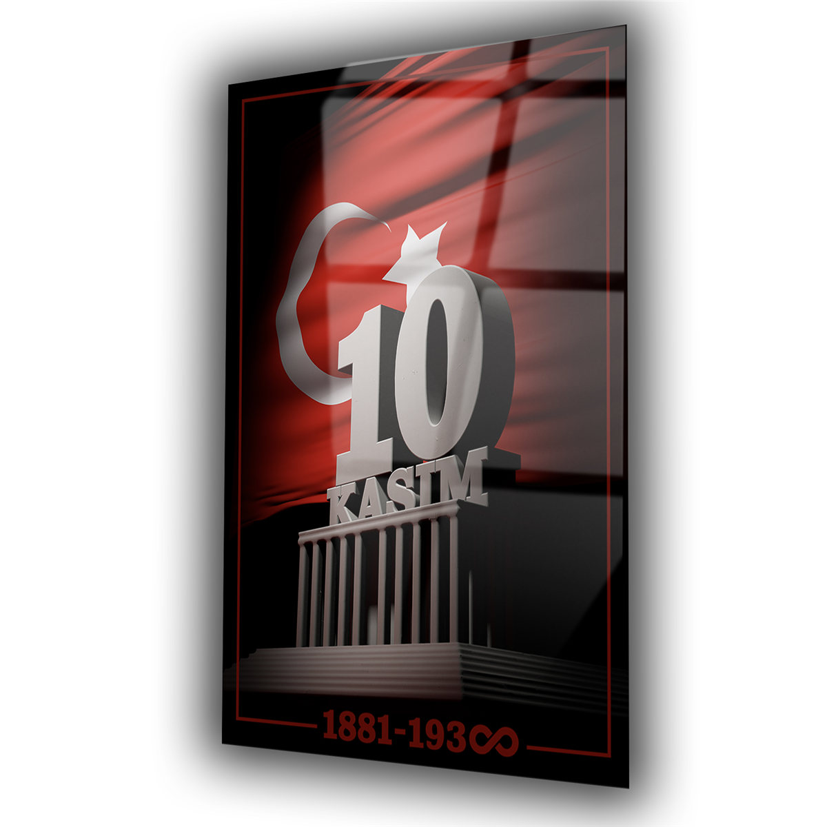 Dikey VatanTemalı Cam Tablo 130