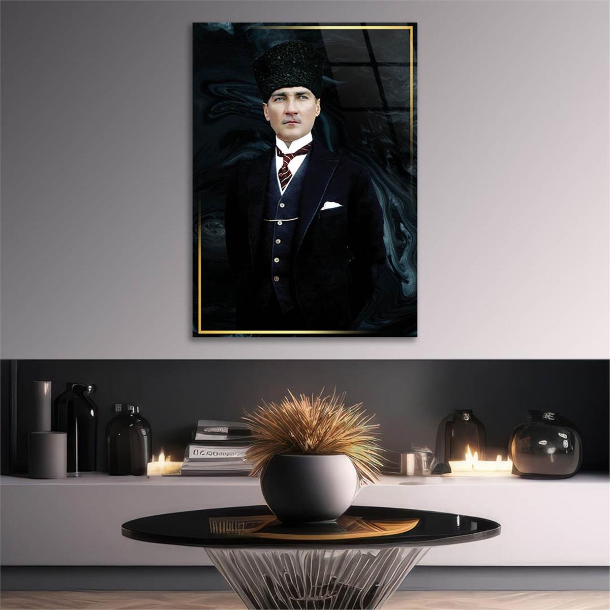 MUSTAFA KEMAL ATATÜRK Tempered Glasss Wall Art