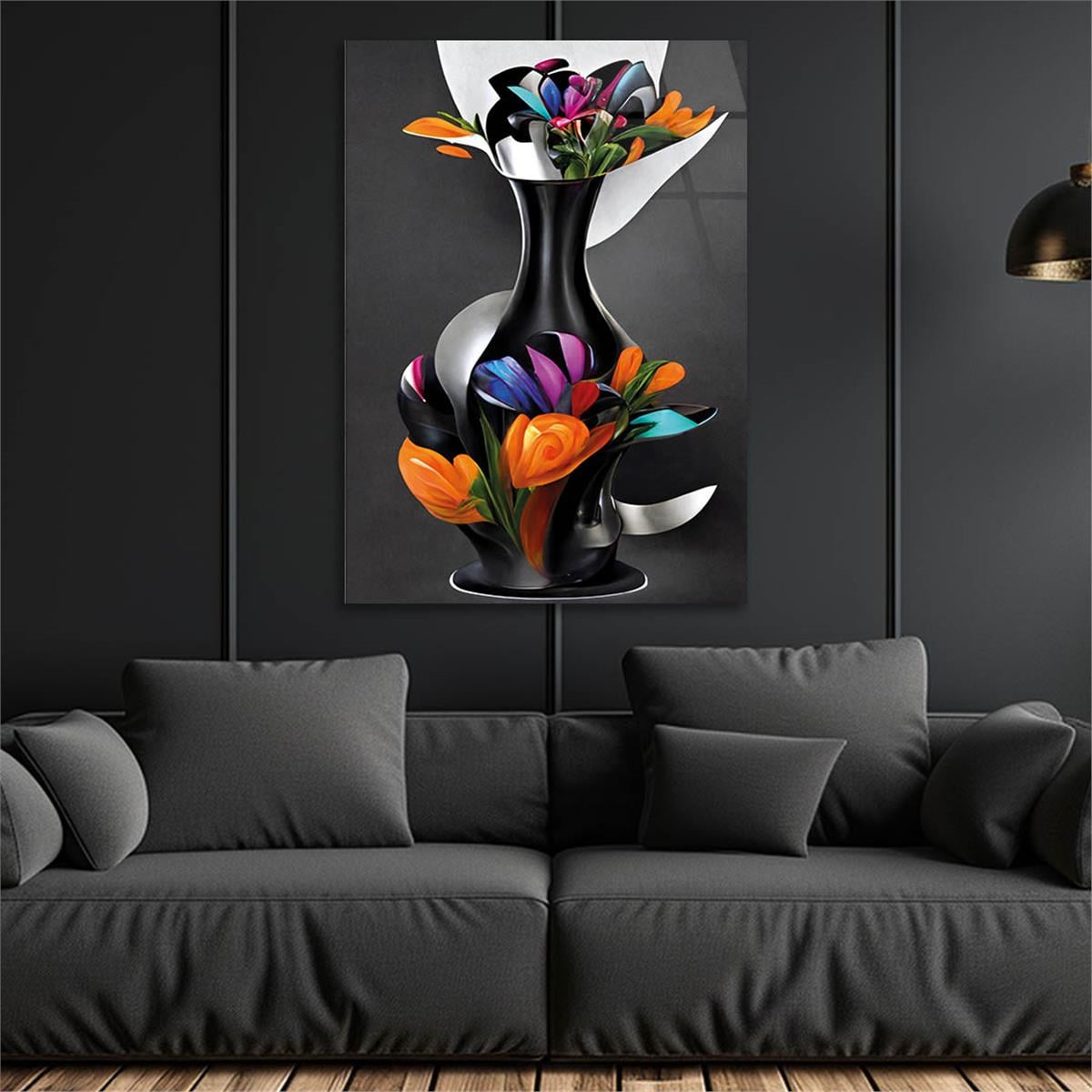 Vertical Tempered Glasss Wall Arts Natured-Themed112