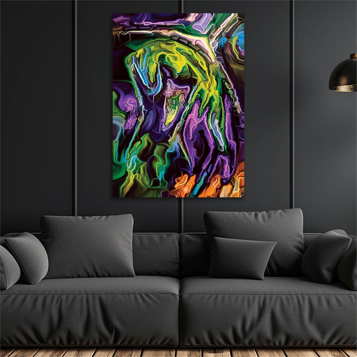 Kunst Thema auf bedrucktem Glas