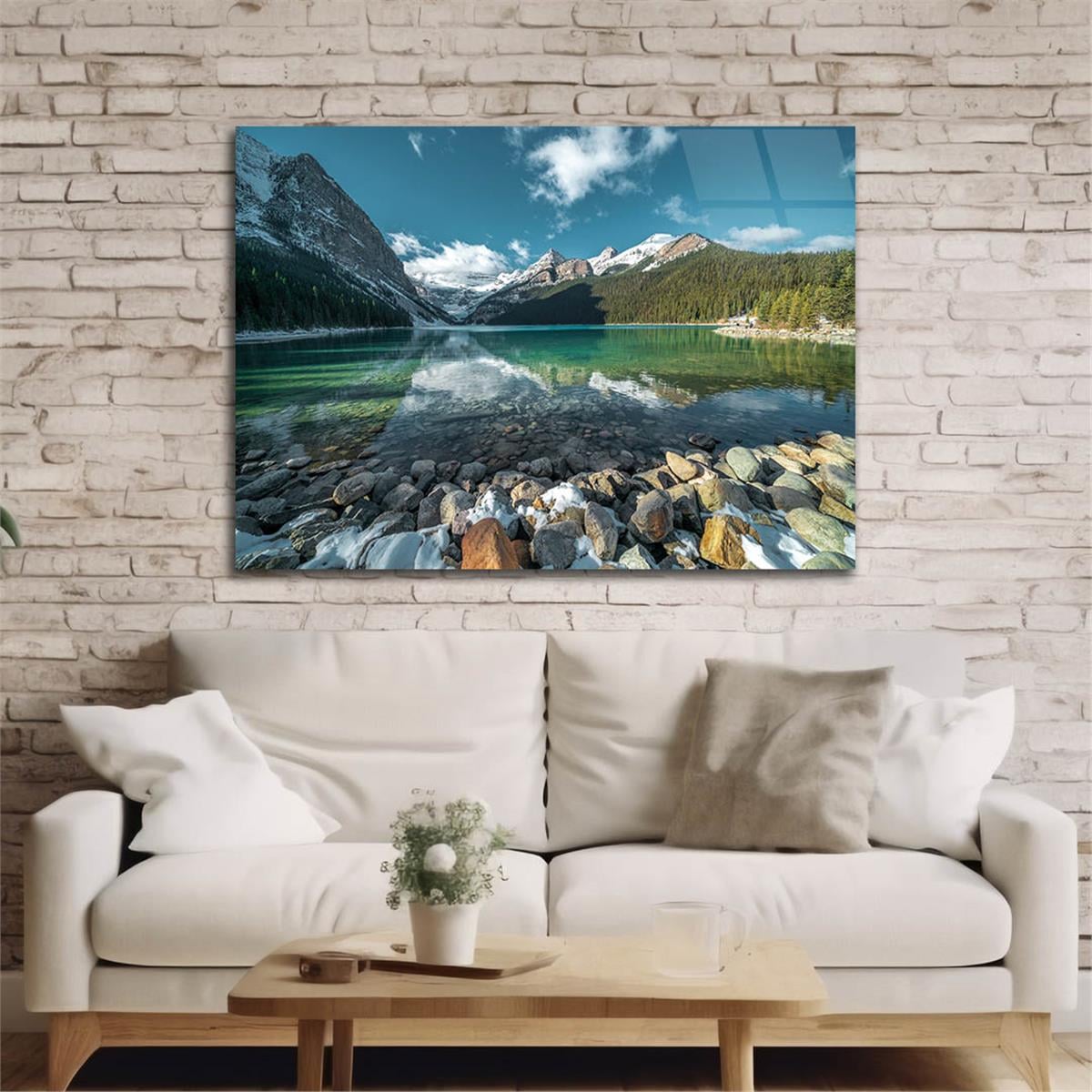 Horizontal Natured-Themed Tempered Glass Wall Art 277