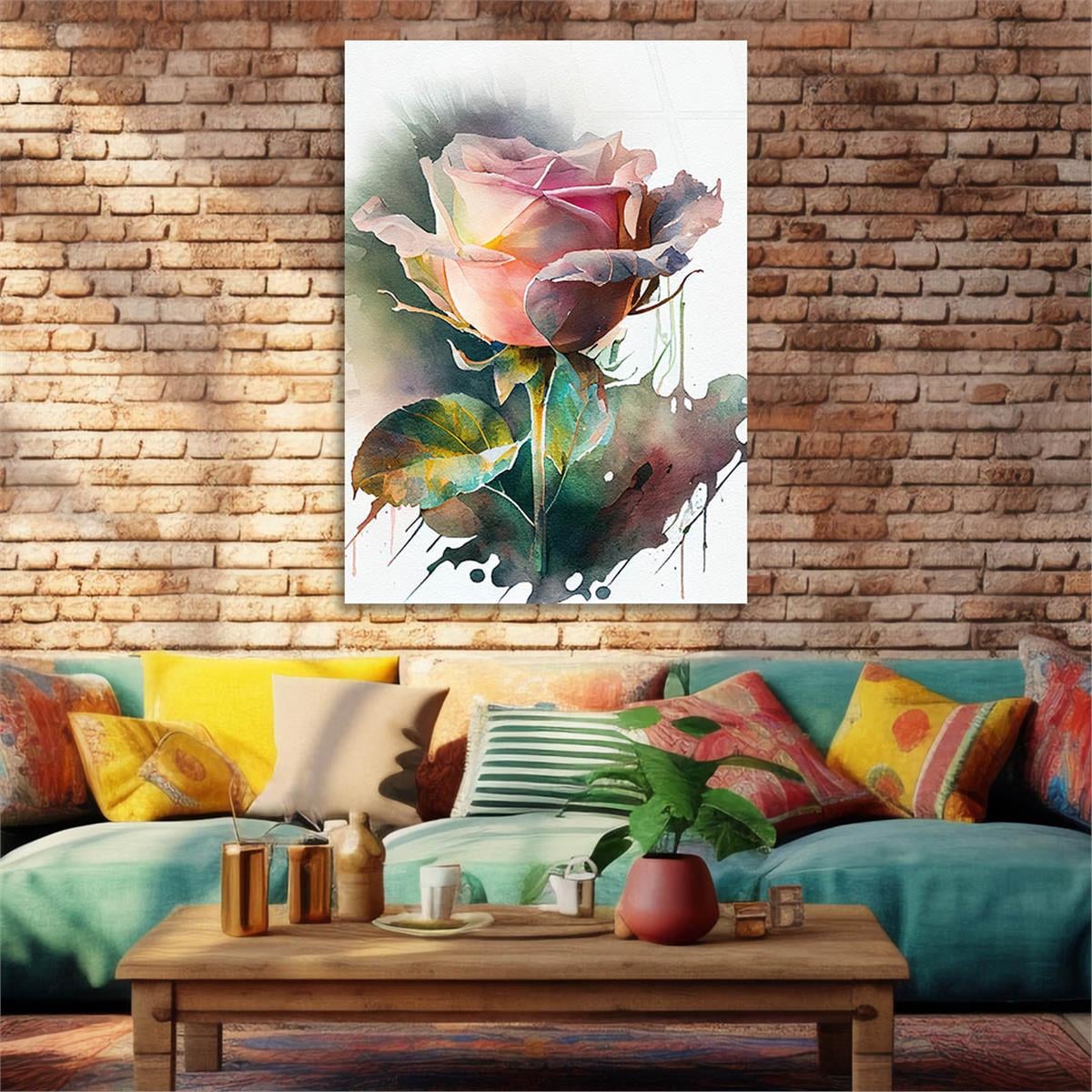 Vertical Tempered Glasss Wall Arts Natured-Themed114