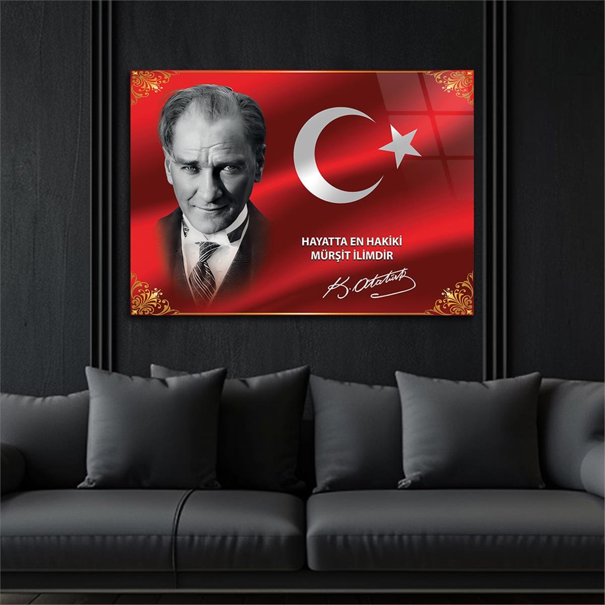 Horizontal National-Themed Tempered Glass Wall Art 88