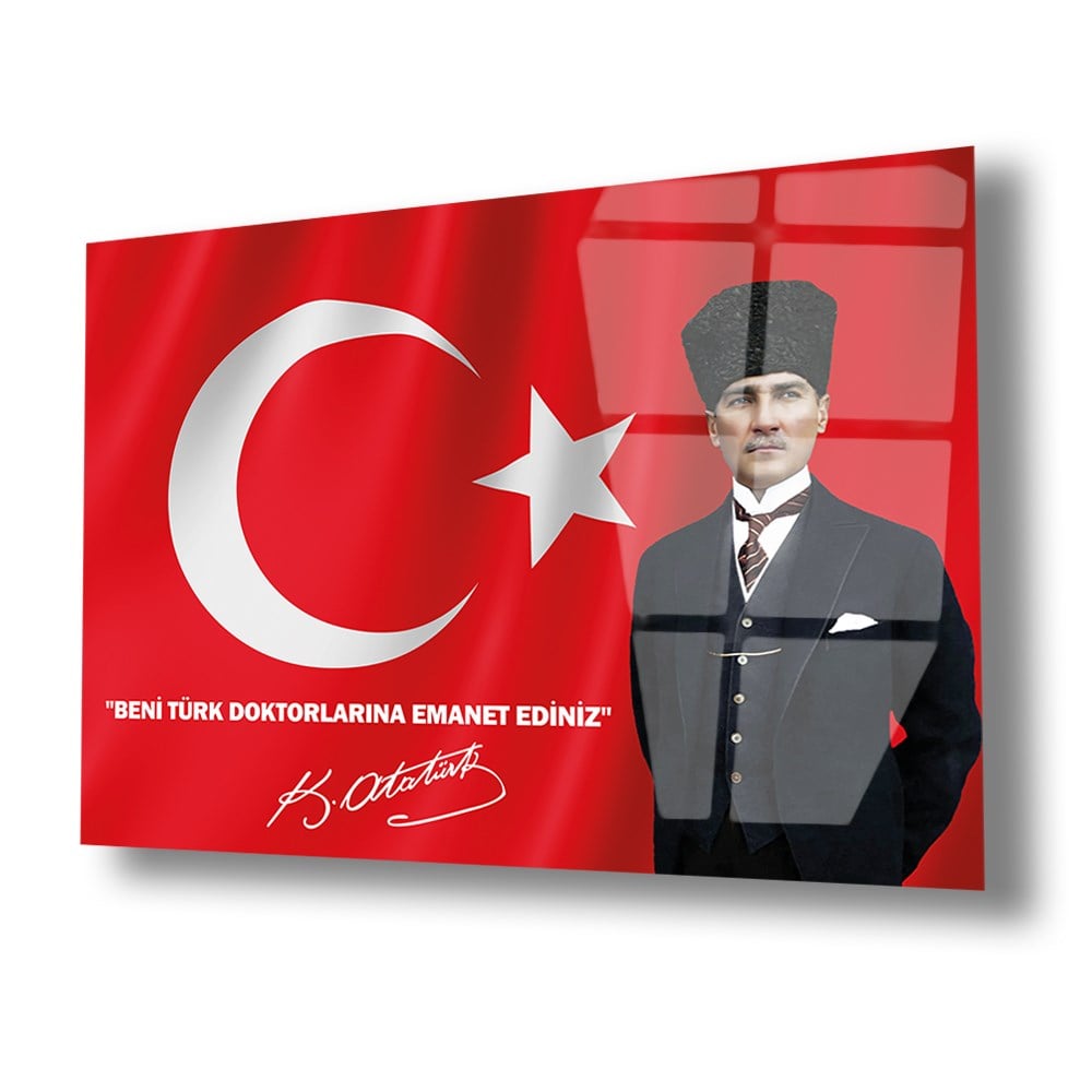 MUSTAFA KEMAL ATATÜRK CAM TABLO 