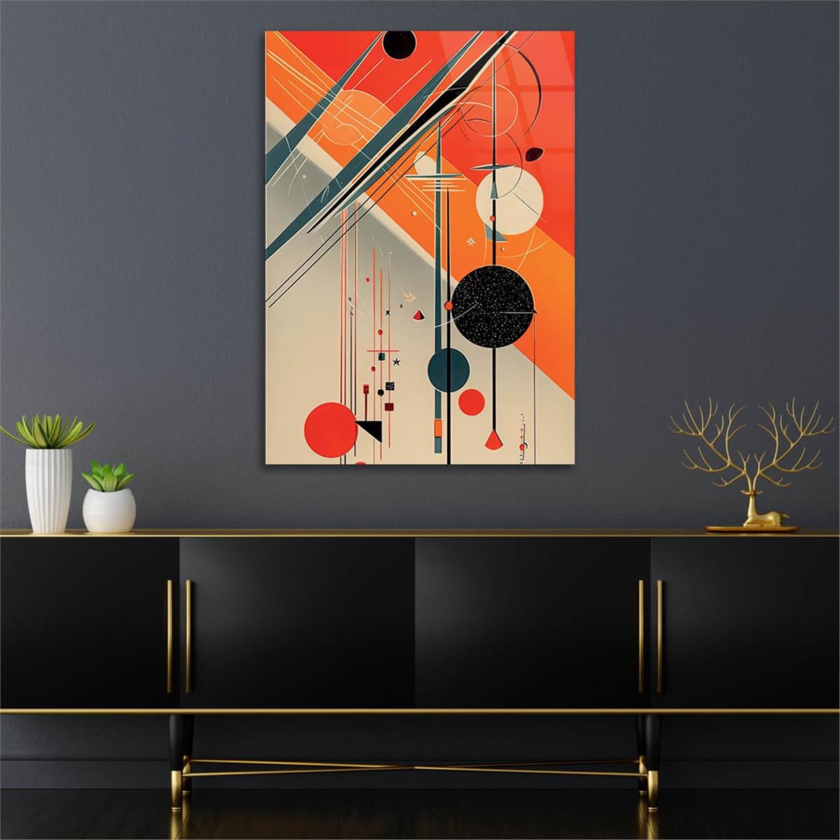 Vertical Tempered Glasss Wall Arts Art-Themed243