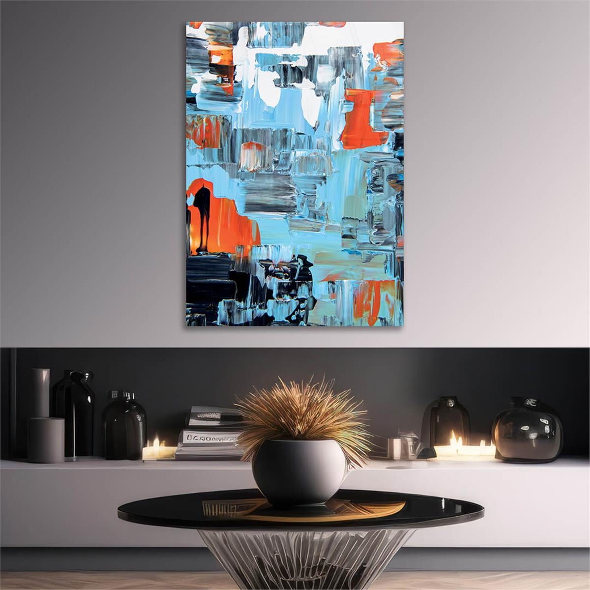 Vertical Tempered Glasss Wall Arts Art-Themed238