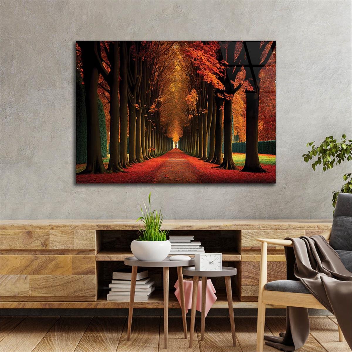 Horizontal Art-Themed Tempered Glass Wall Art 316