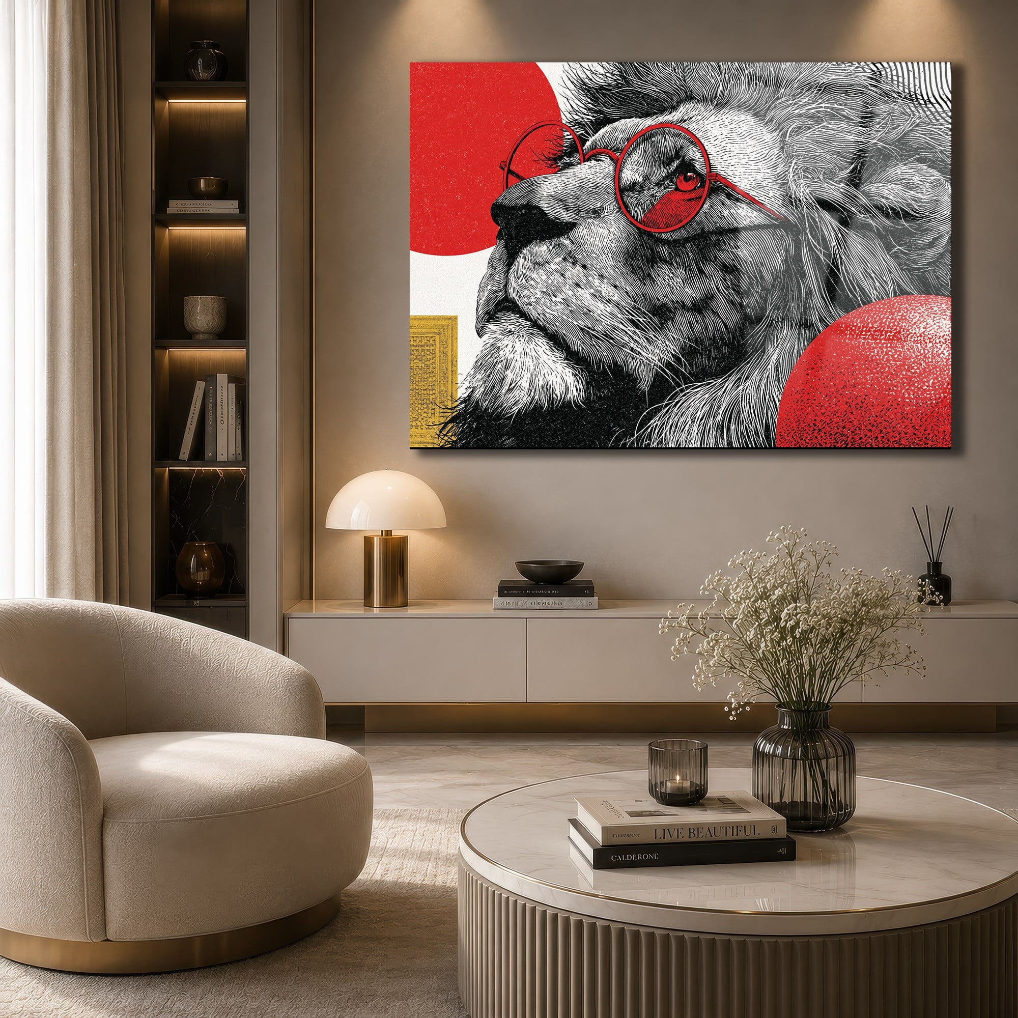 Horizontal Art-Themed Tempered Glass Wall Art 572