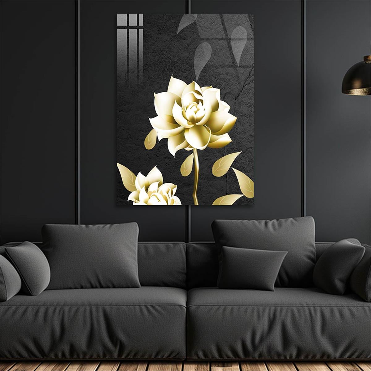 Vertical Tempered Glasss Wall Arts Natured-Themed106