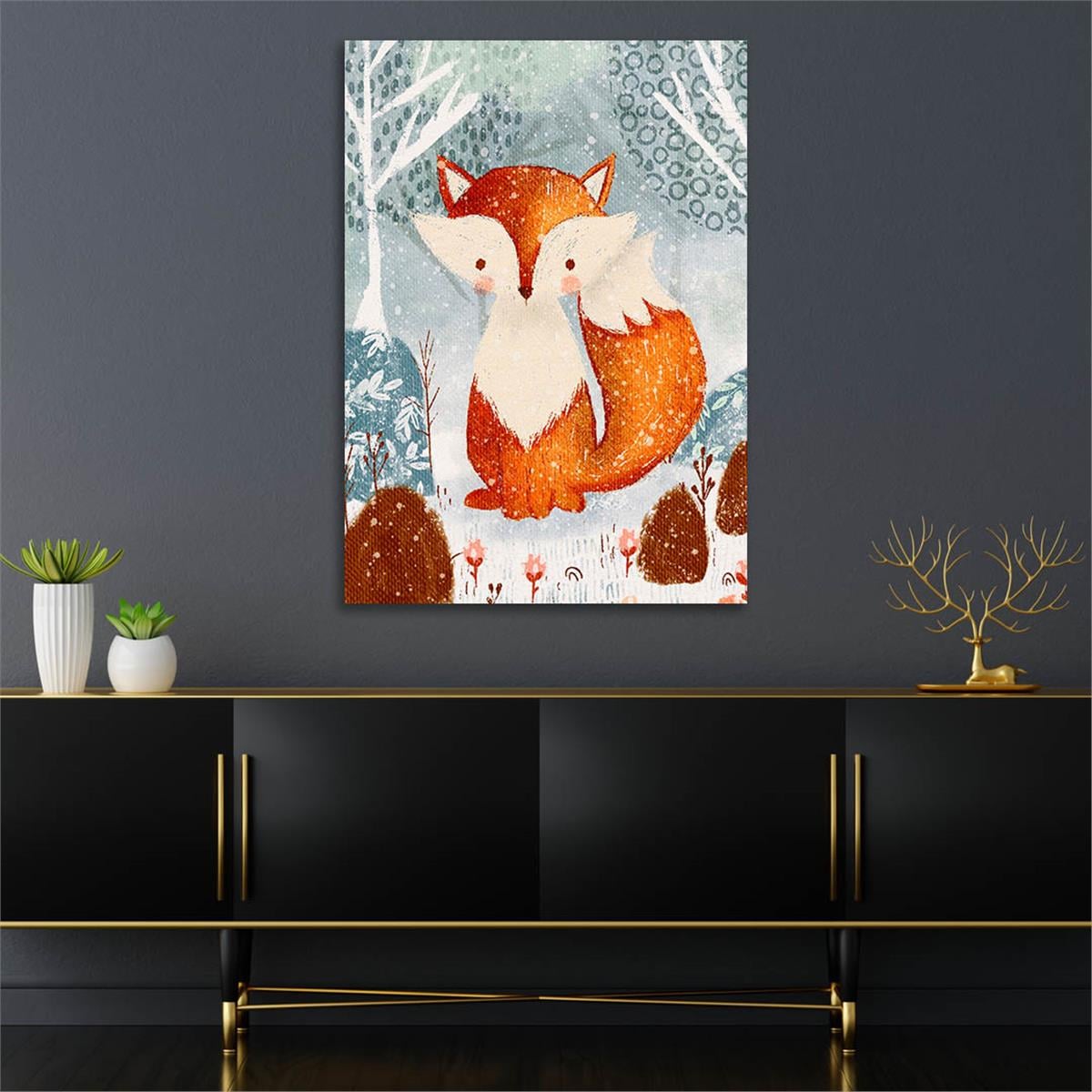 Dikey Sanat Temalı Cam Tablo 474