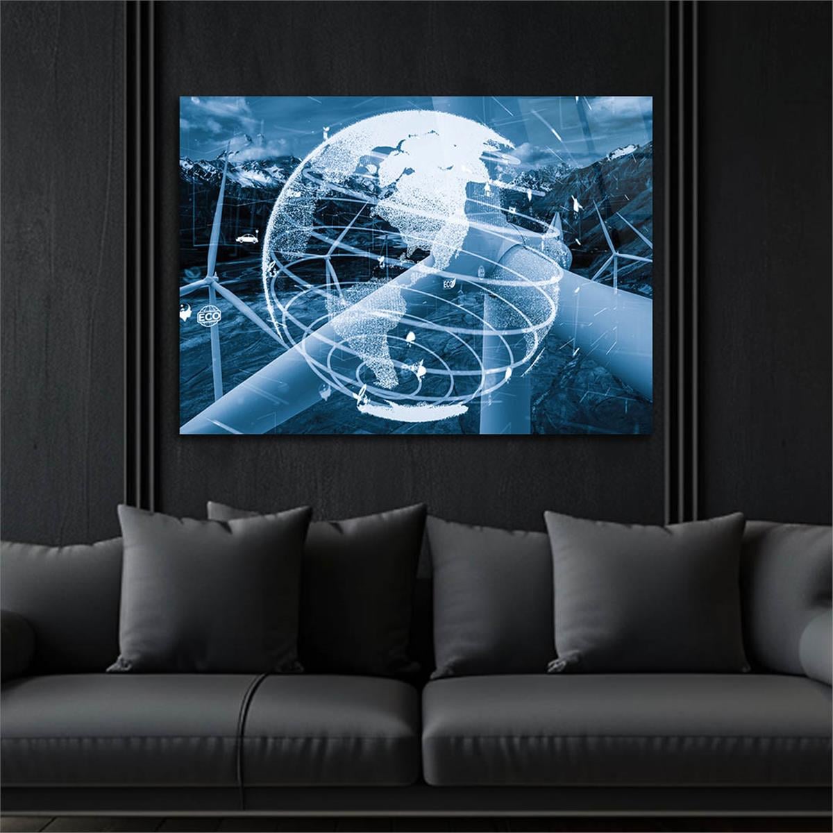 Horizontal Art-Themed Tempered Glass Wall Art 269