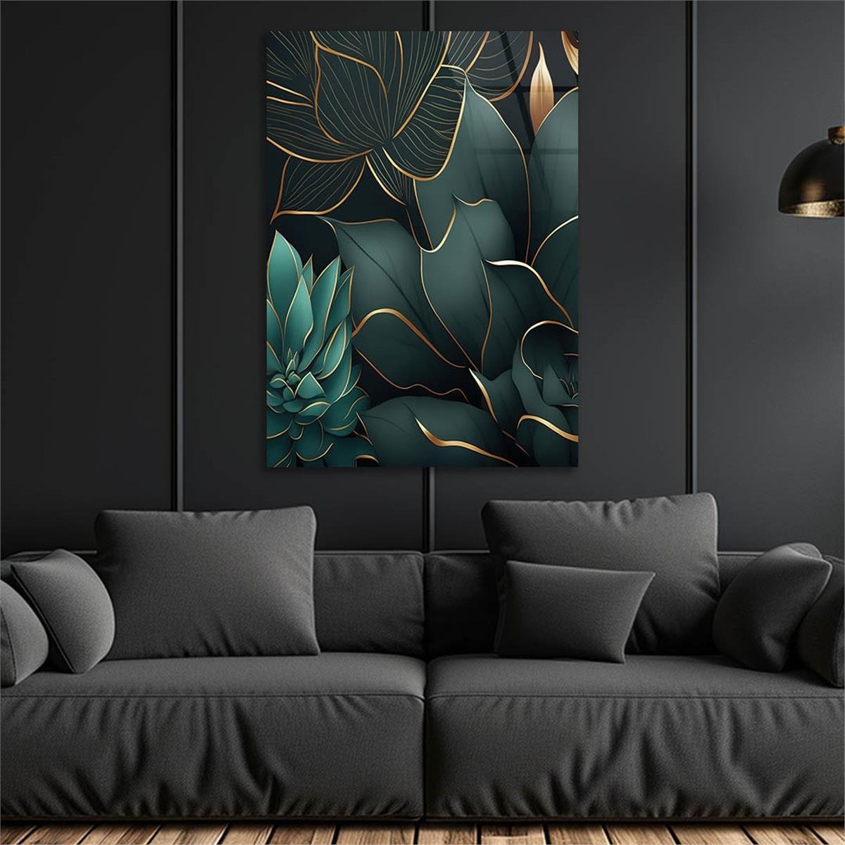 Dikey Sanat Temalı Cam Tablo 577