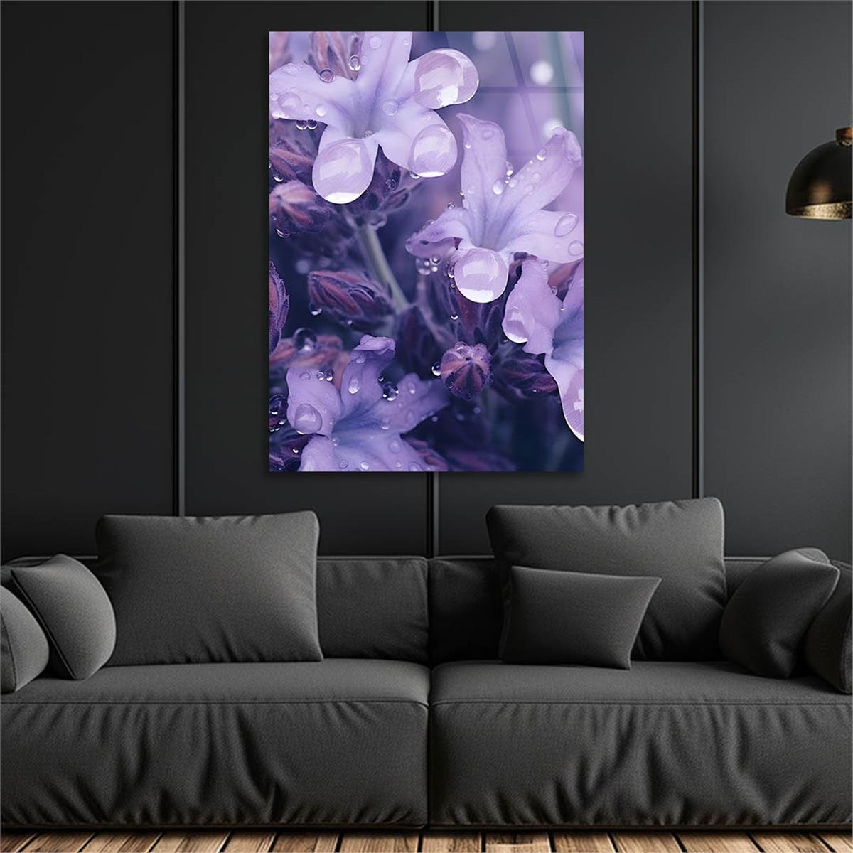 Dikey Sanat Temalı Cam Tablo 416