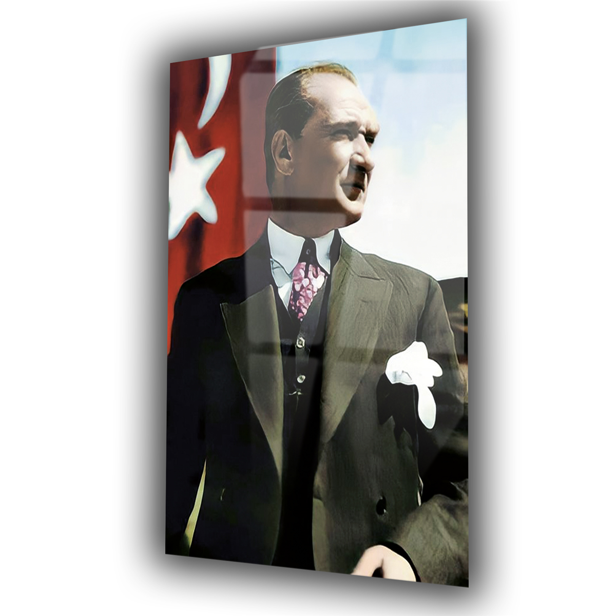 MUSTAFA KEMAL ATATÜRK GÖRSELLİ CAM TABLO