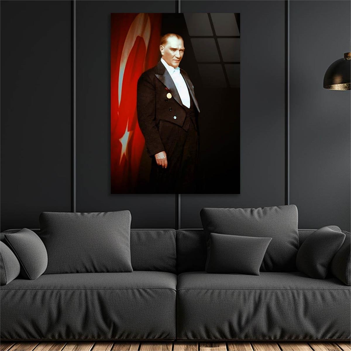 Dikey VatanTemalı Cam Tablo 264