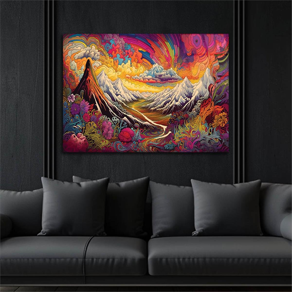 Horizontal Art-Themed Tempered Glass Wall Art 338