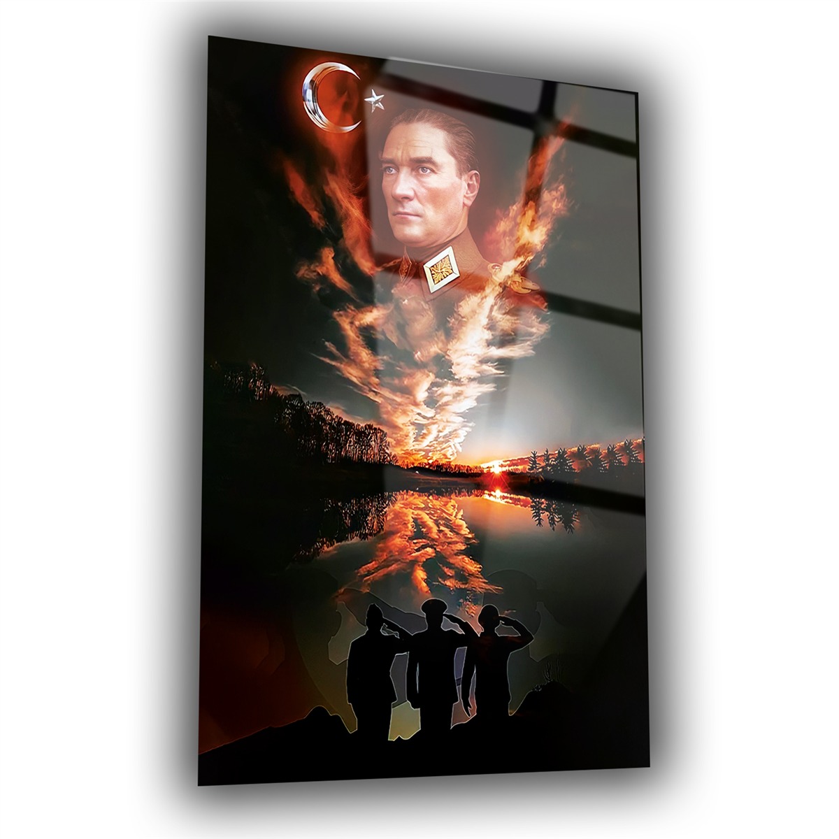 MUSTAFA KEMAL ATATÜRK GÖRSELLİ CAM TABLO