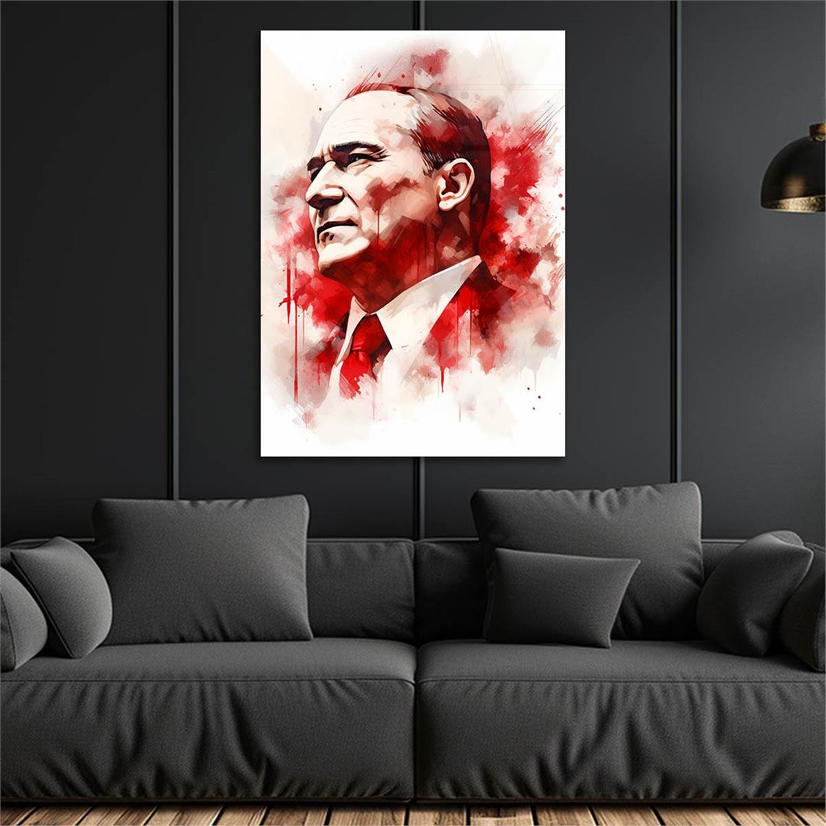 Dikey VatanTemalı Cam Tablo 164
