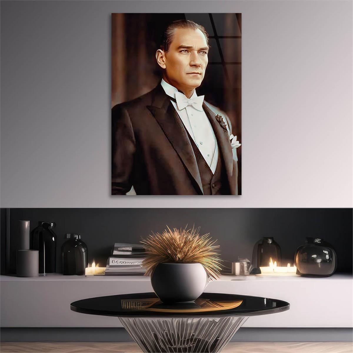 Dikey VatanTemalı Cam Tablo 260